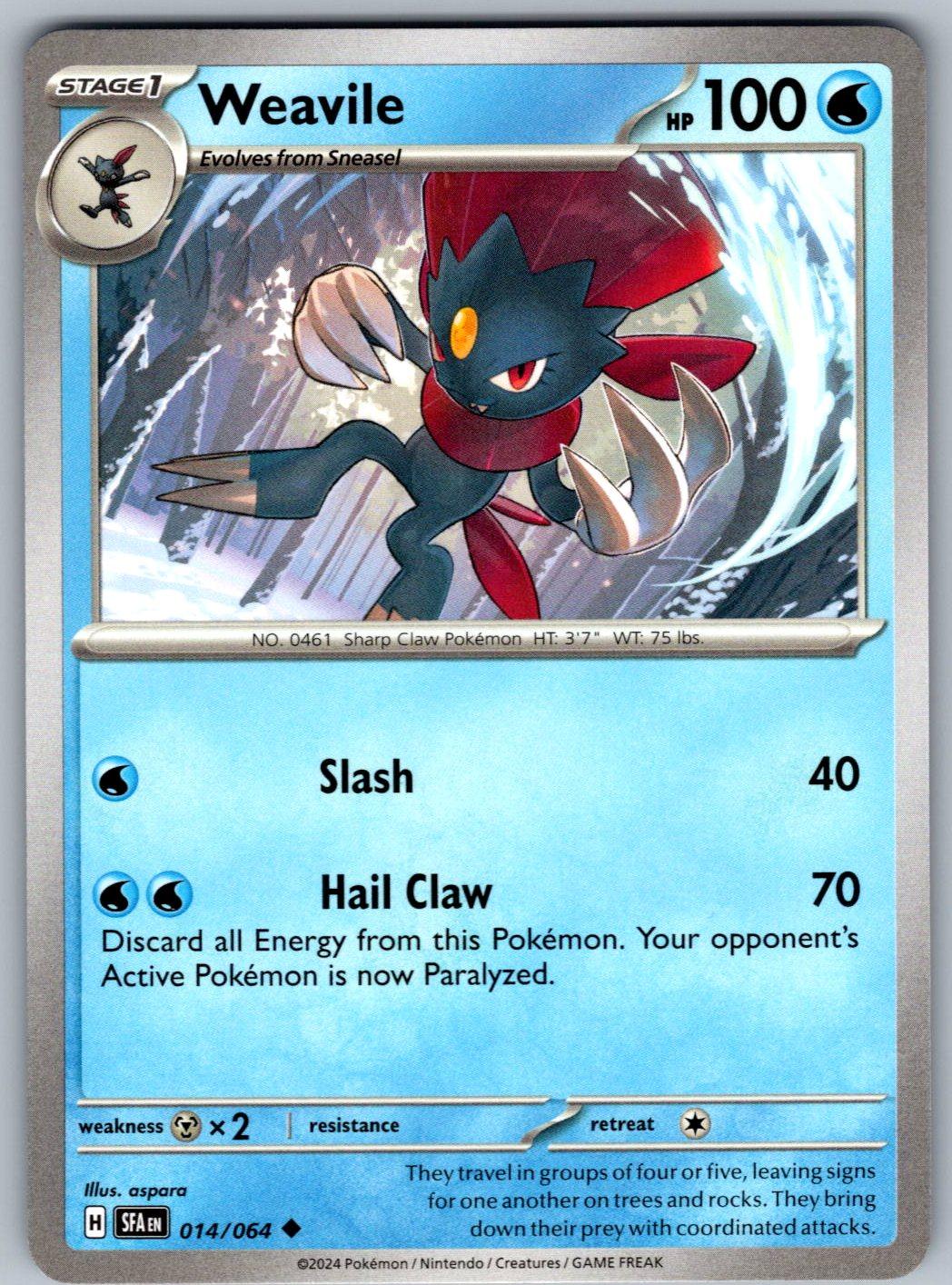 Weavile 014/064 Shrouded Fable Pokemon