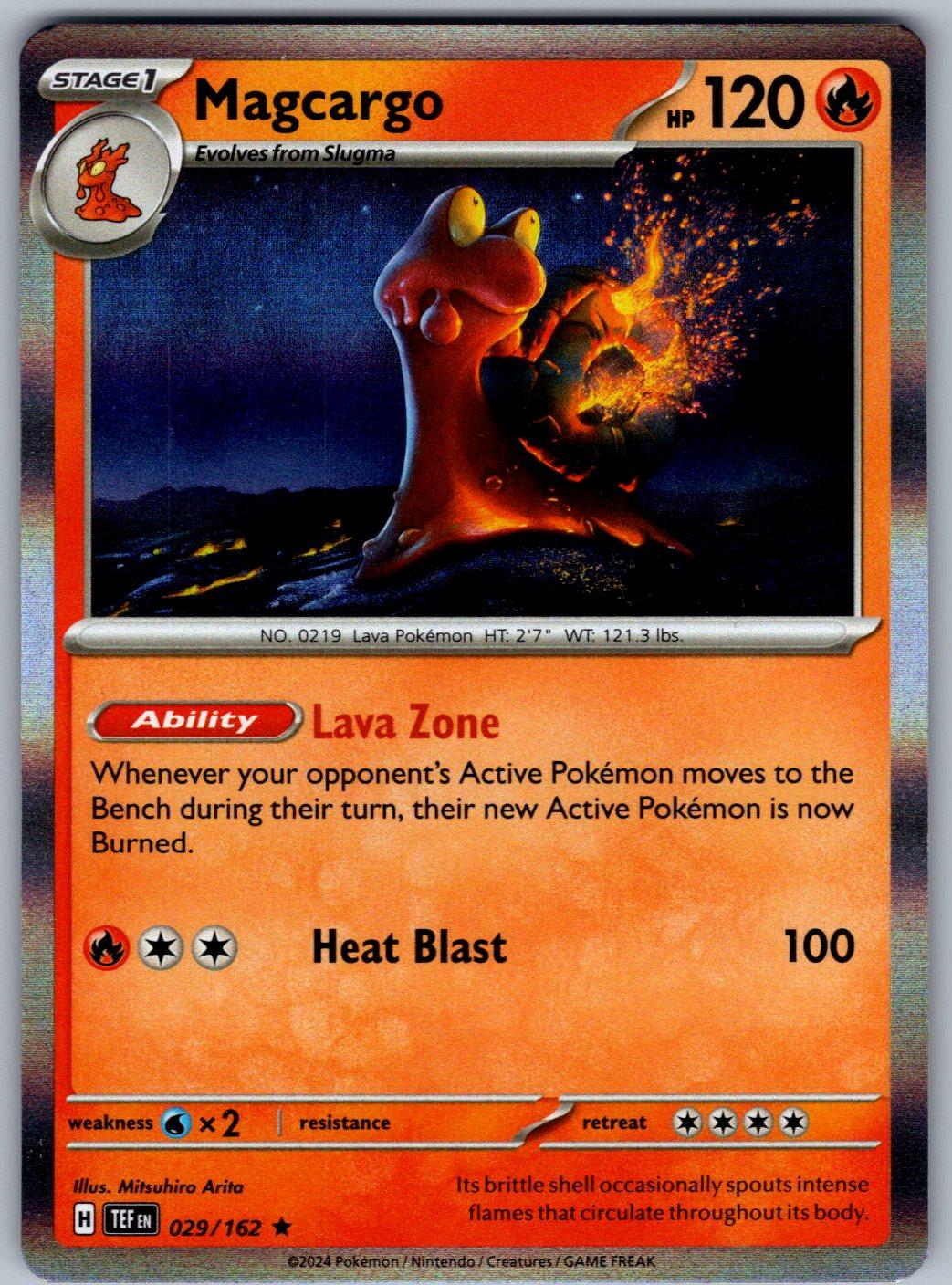 Magcargo 029/162 Temporal Forces Pokemon Holo