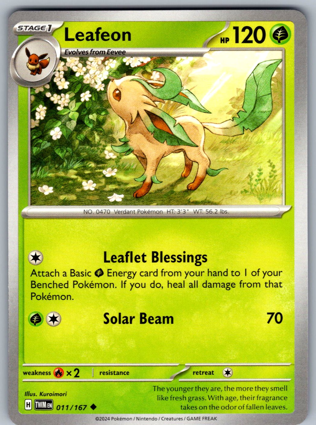 Leafeon 011/167 Twilight Masquerade Pokemon