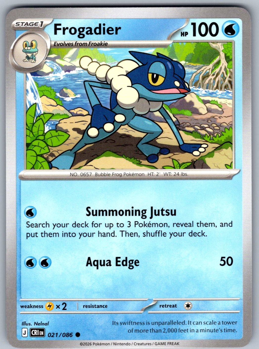 Frogadier 021/086 Chaos Rising Pokemon