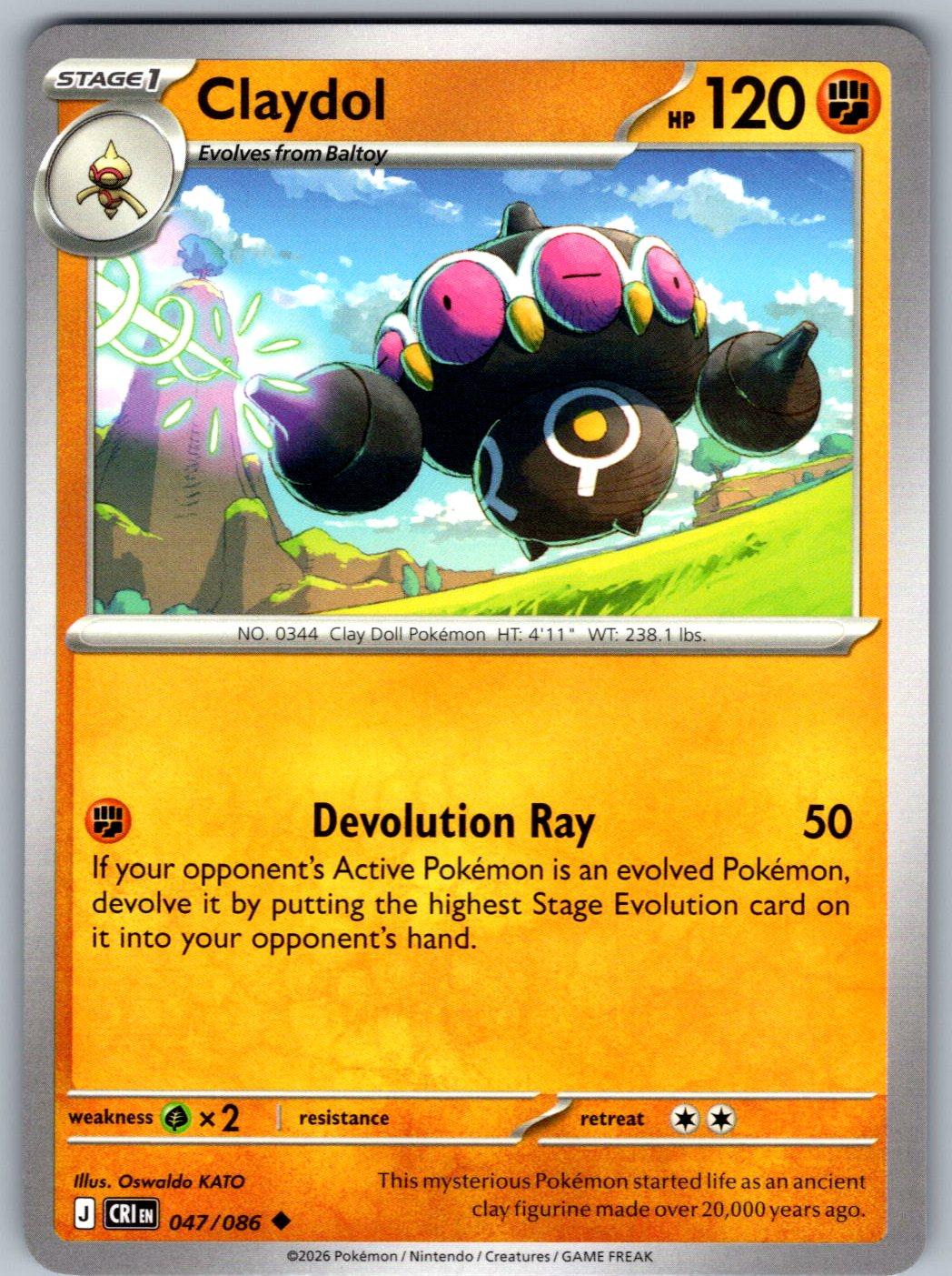 Claydol 047/086 Chaos Rising Pokemon