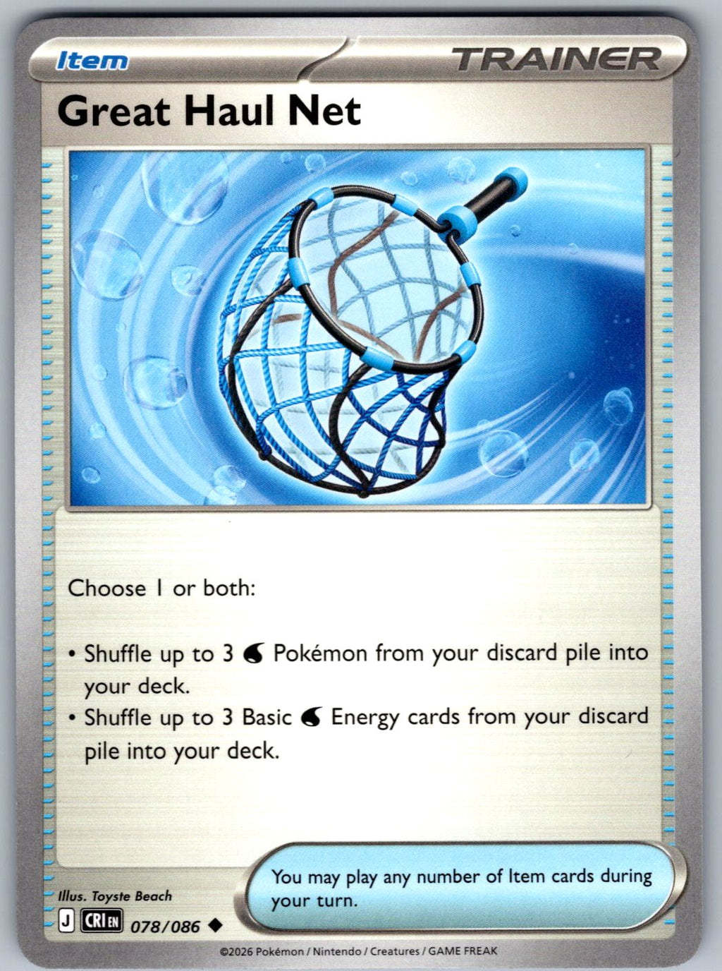 Great Haul Net 078/086 Chaos Rising Pokemon
