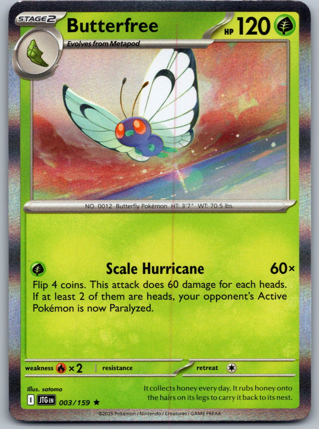 Butterfree 003/159 Journey Together Pokemon Holo