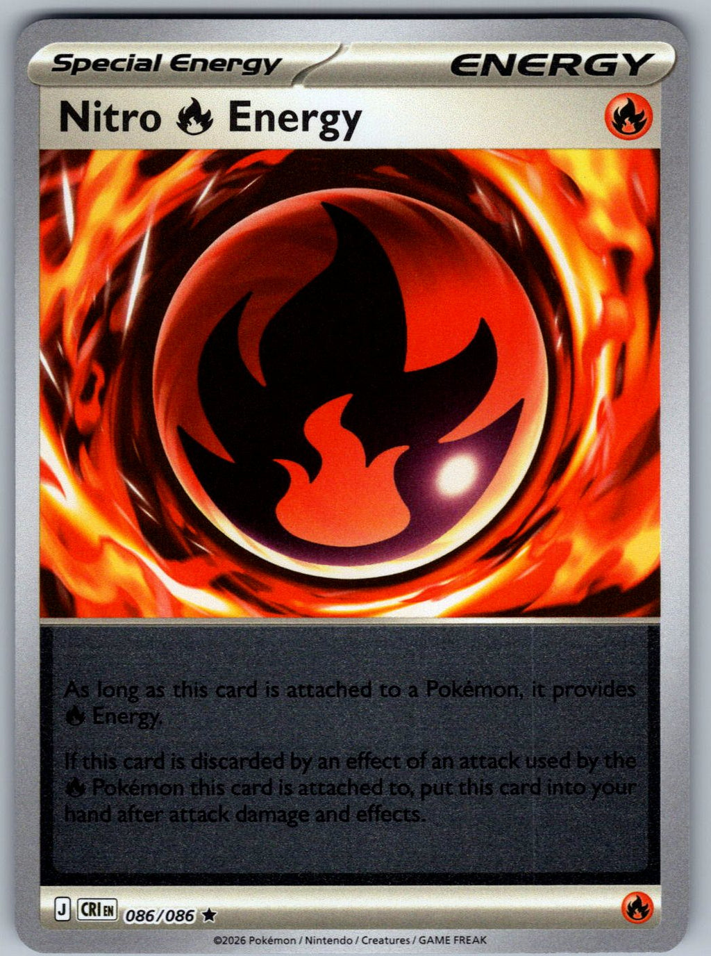 Nitro R Energy 086/086 Chaos Rising Pokemon Reverse Holo