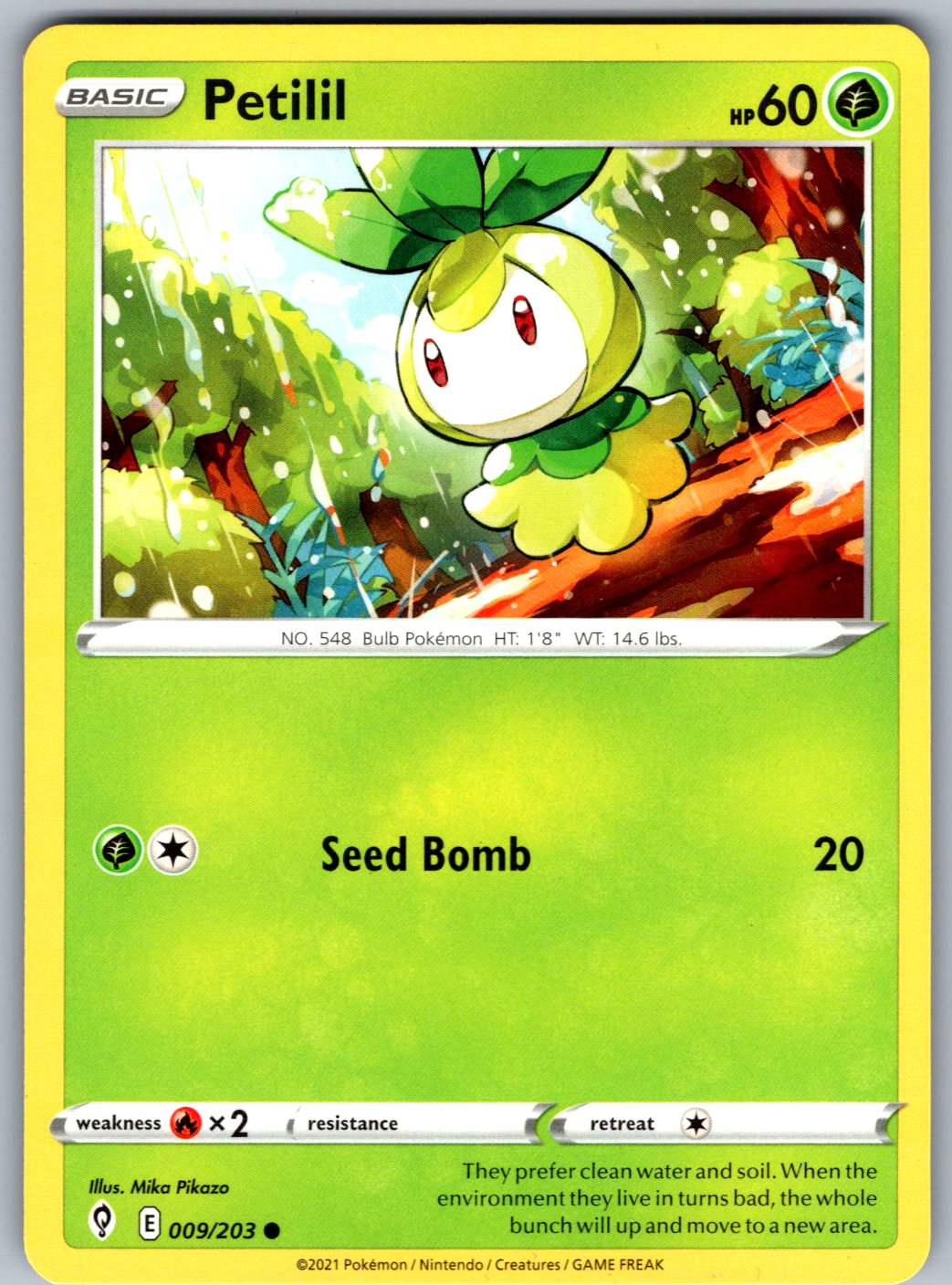 Petilil 009/203 Evolving Skies Pokemon