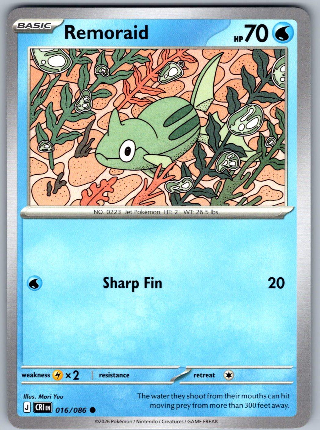 Remoraid 016/086 Chaos Rising Pokemon