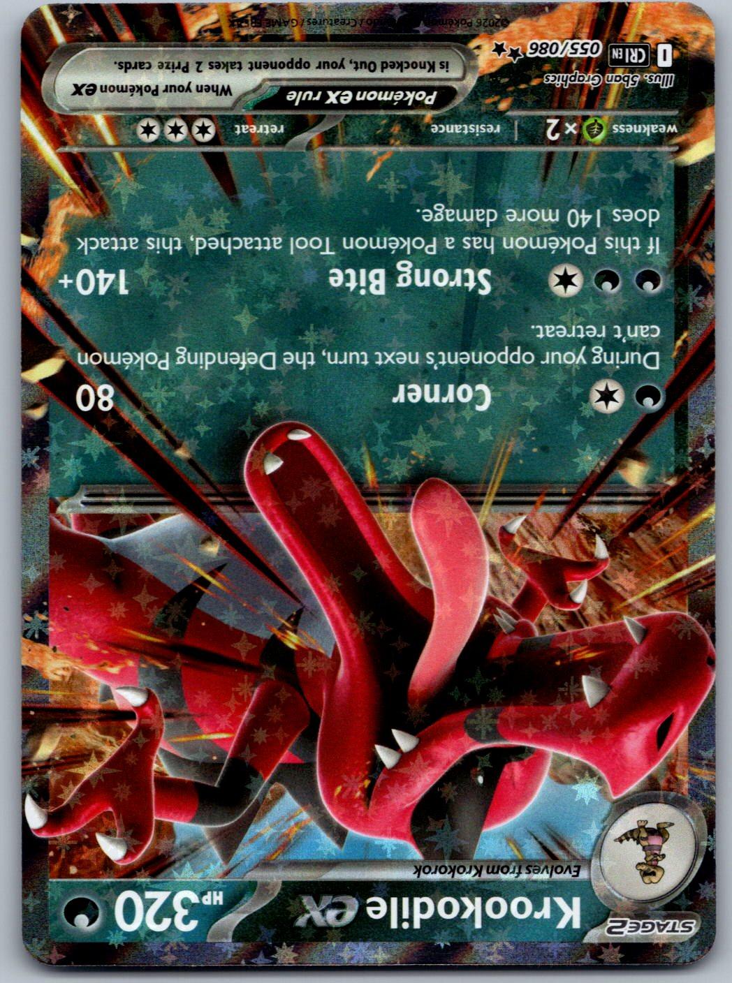 Krookodile ex 055/086 Chaos Rising Pokemon Holo