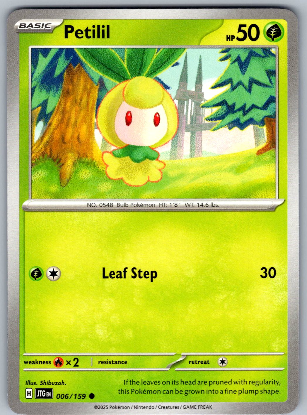 Petilil 006/159 Journey Together Pokemon