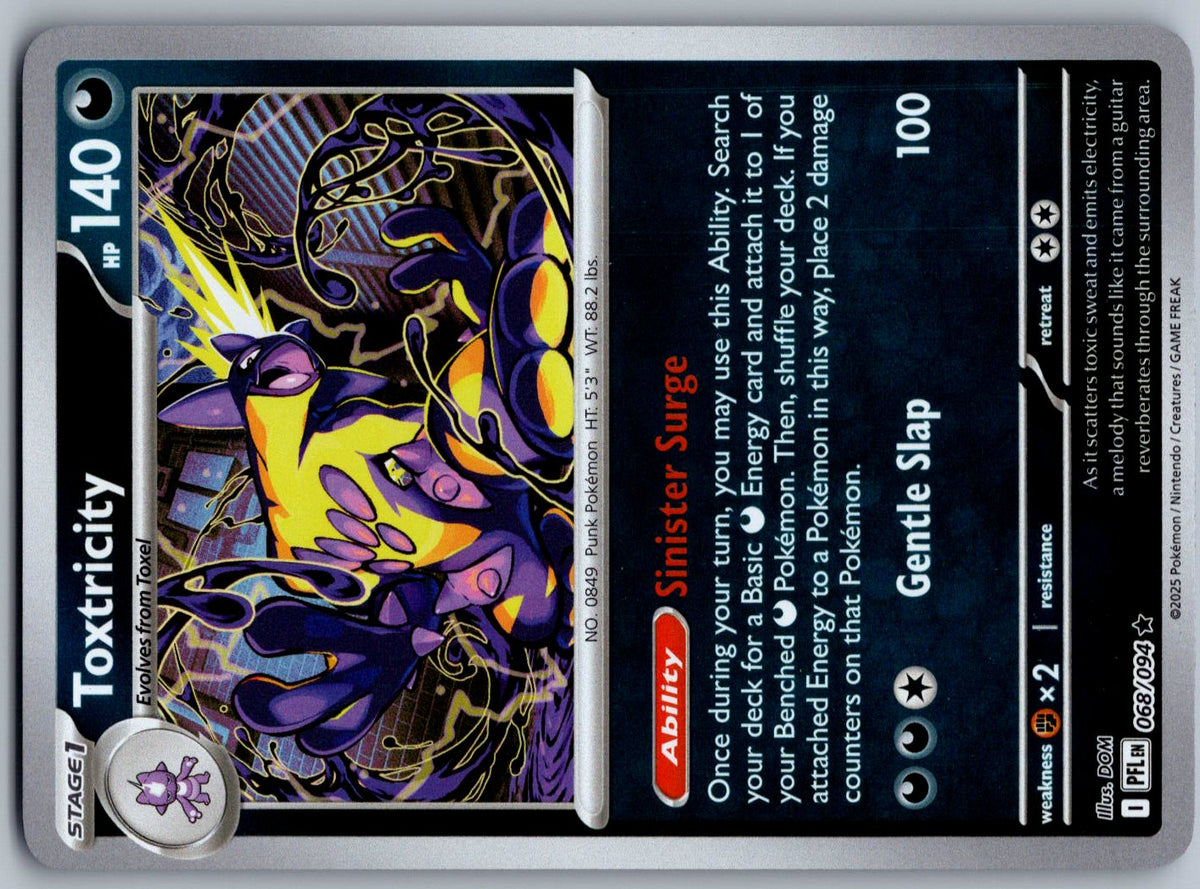 Toxtricity 068/094 Phantasmal Flames Pokemon Holo