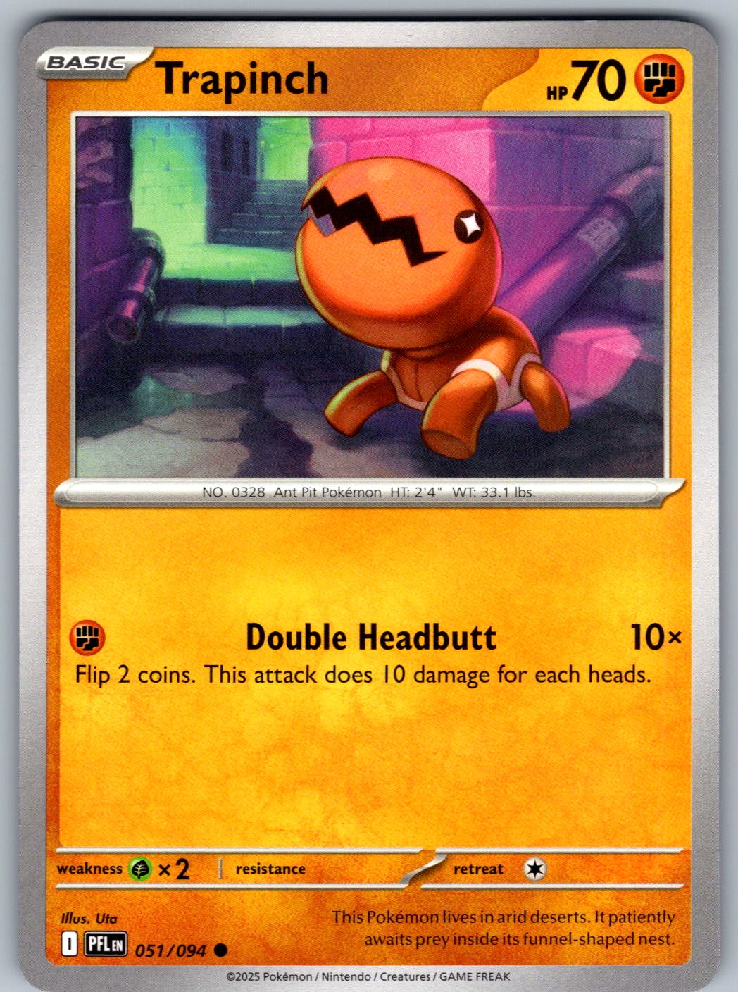 Trapinch 051/094 Phantasmal Flames Pokemon