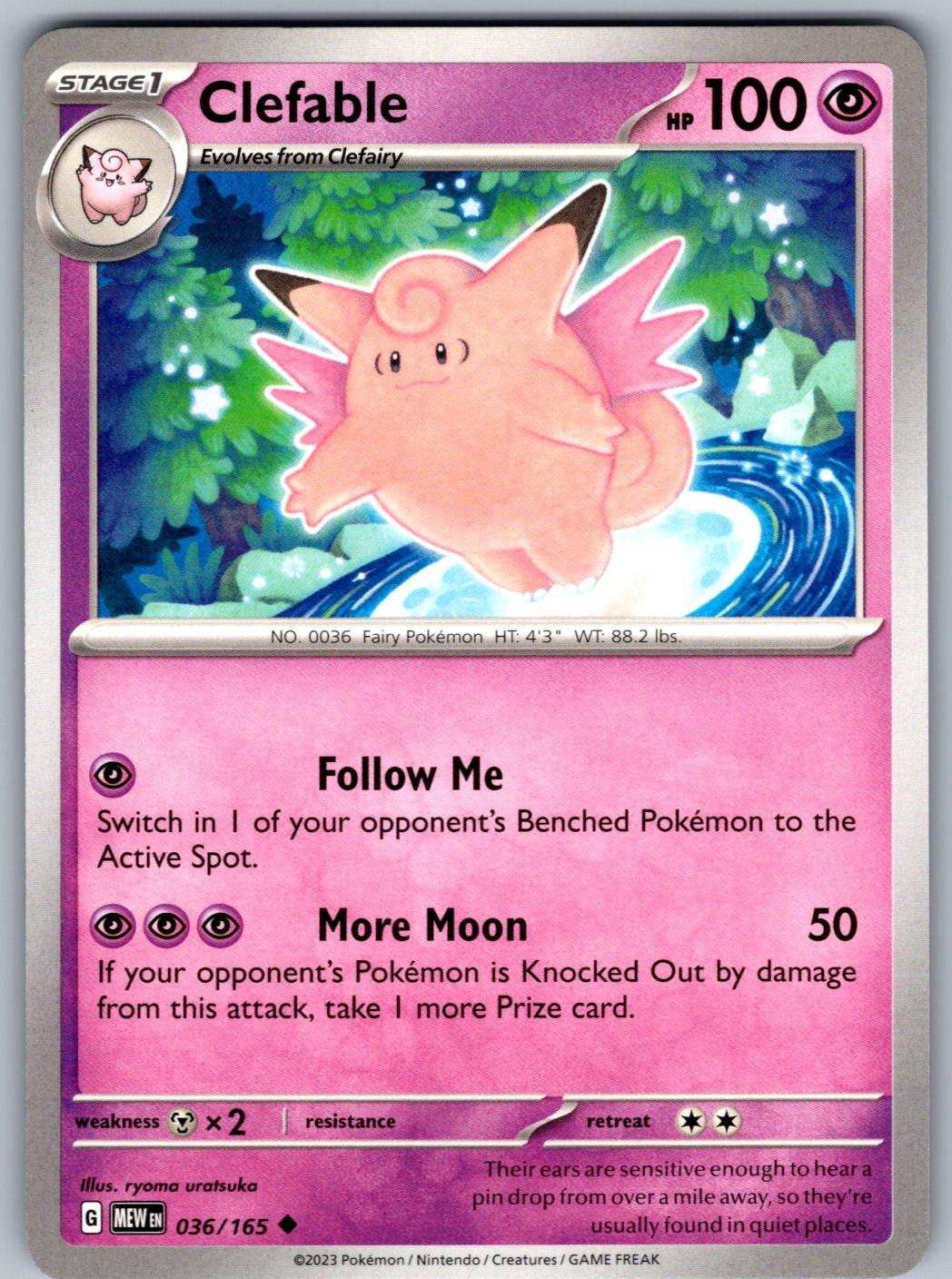 Clefable 036/165 151 Pokemon