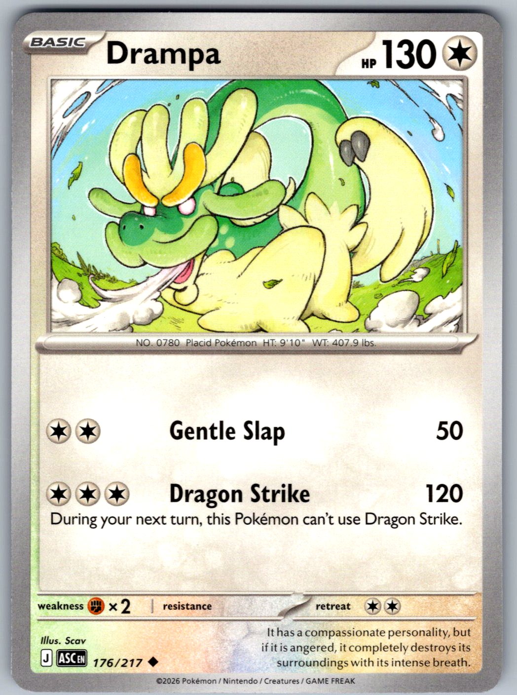 Drampa 176/217 Ascended Heroes Pokemon