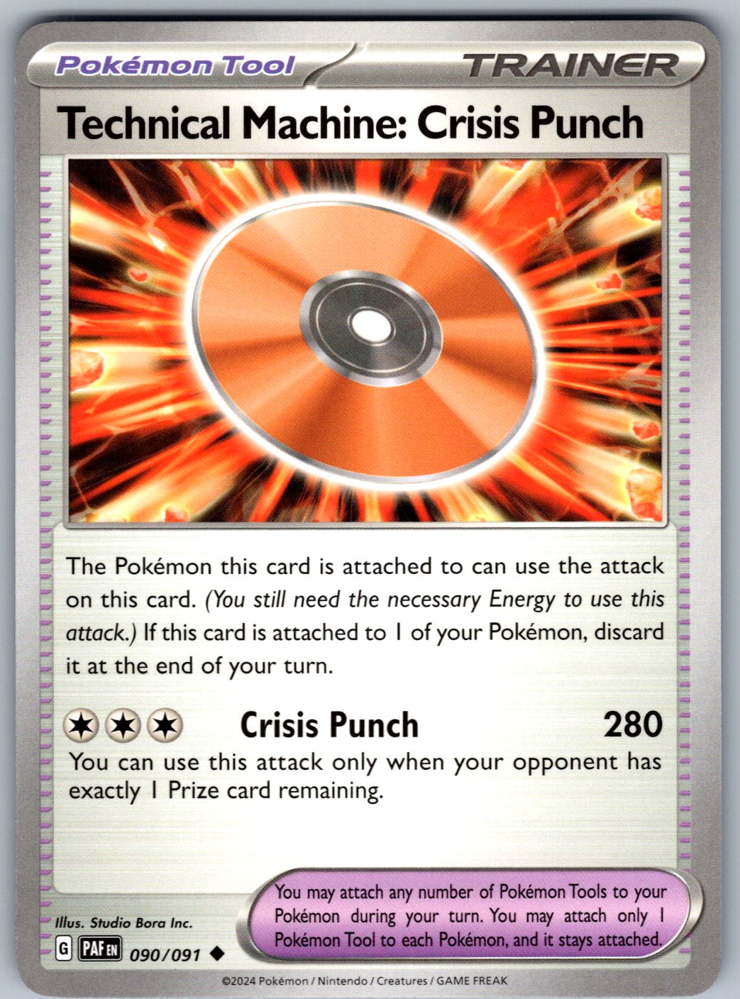 Technical Machine: Crisis Punch 090/091 Paldean Fates Pokemon