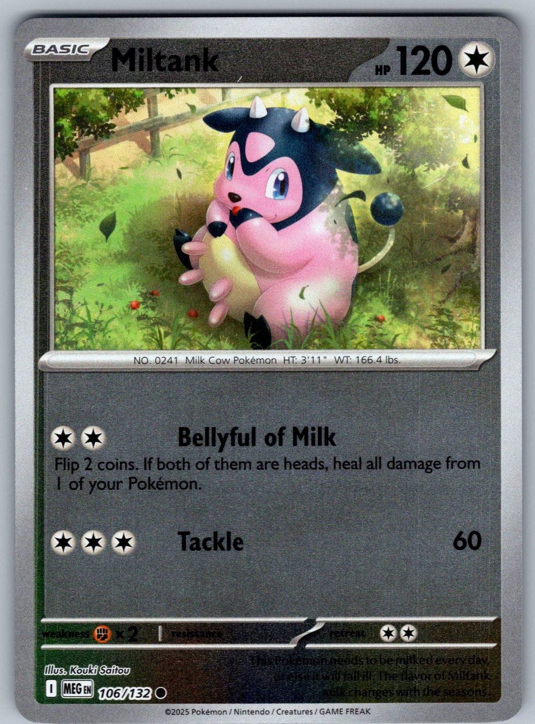 Miltank 106/132 Mega Evolution Pokemon Reverse Holo