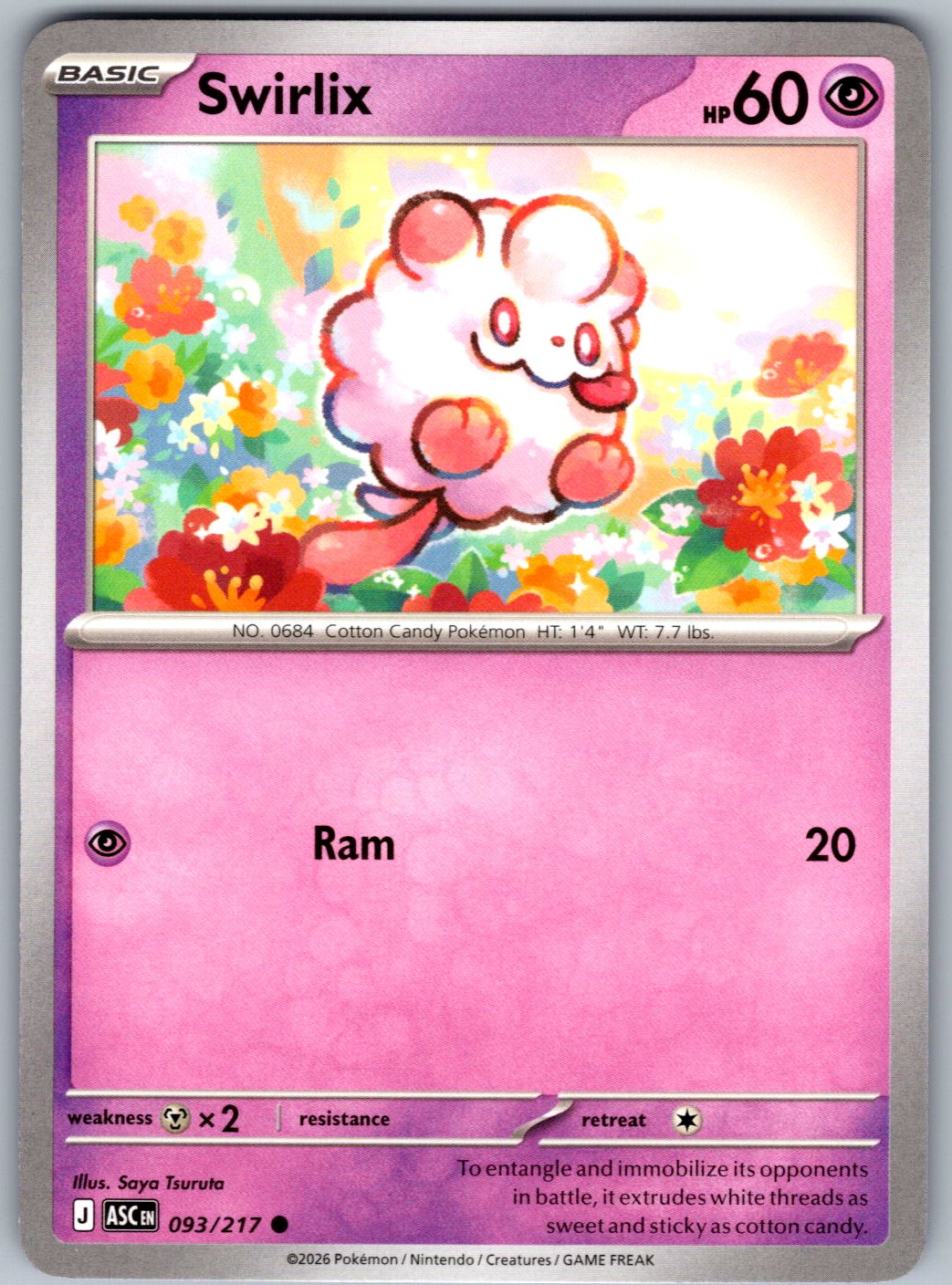 Swirlix 093/217 Ascended Heroes Pokemon