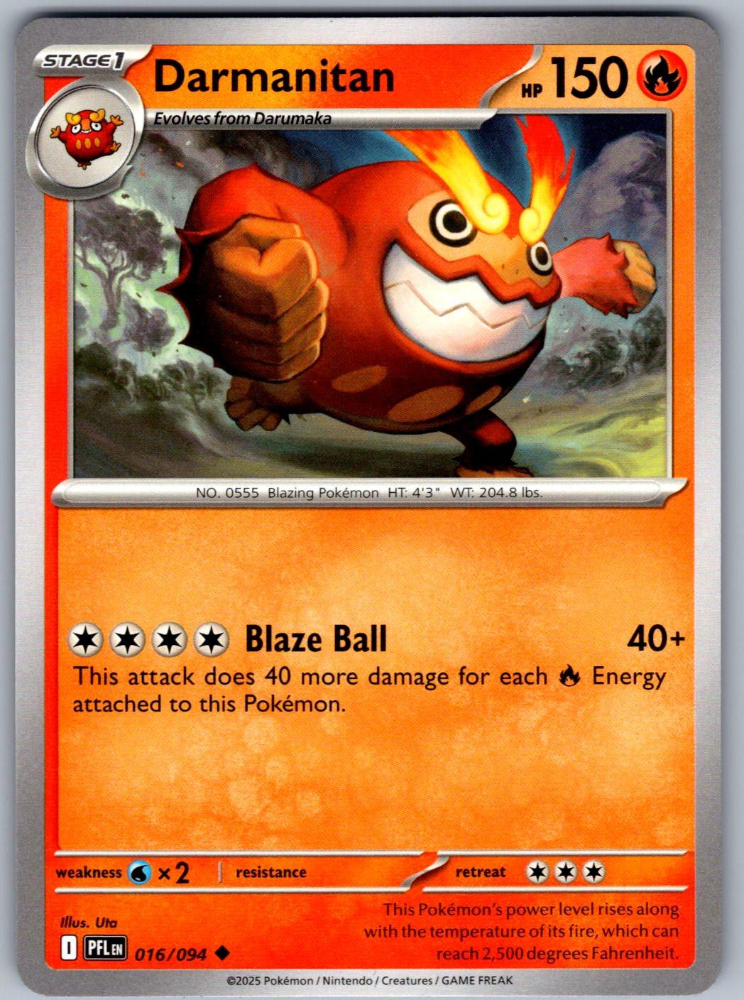 Darmanitan 016/094 Phantasmal Flames Pokemon