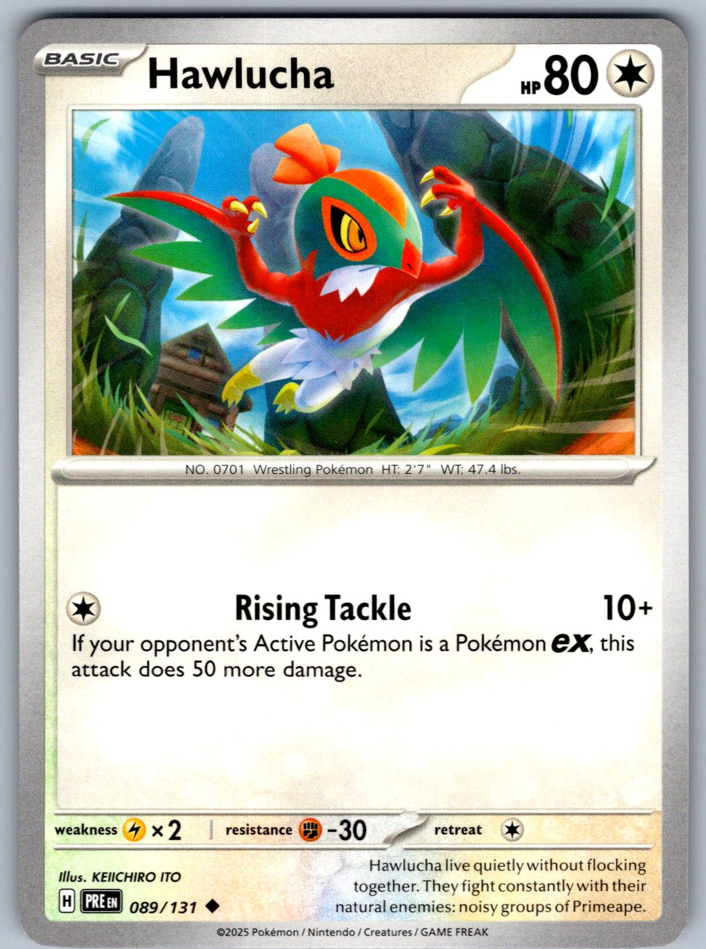 Hawlucha 089/131 Prismatic Evolutions Pokemon