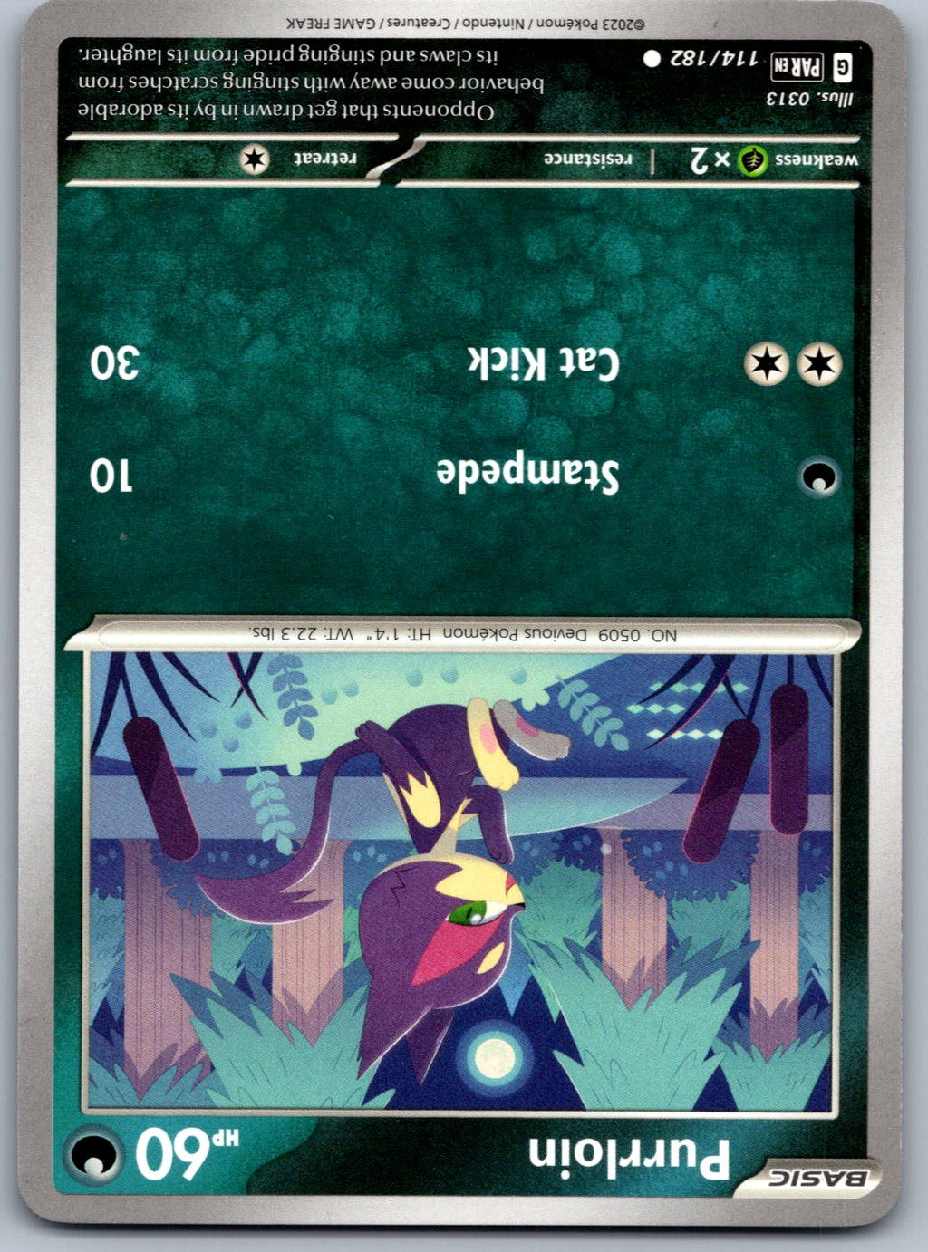 Purrloin 114/182 Paradox Rift Pokemon
