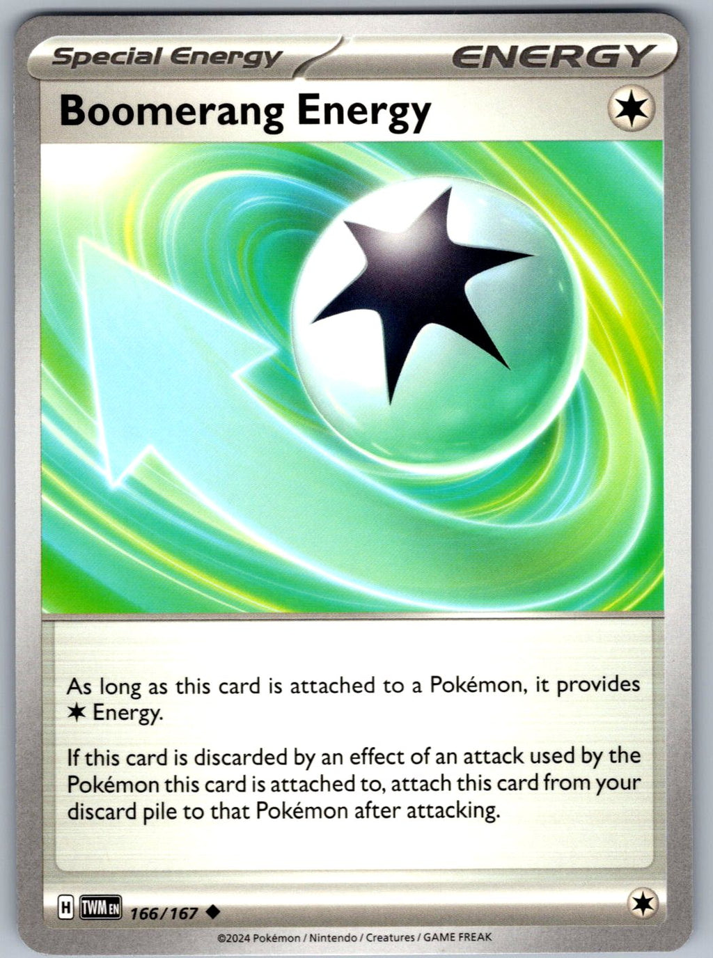 Boomerang Energy 166/167 Twilight Masquerade Pokemon