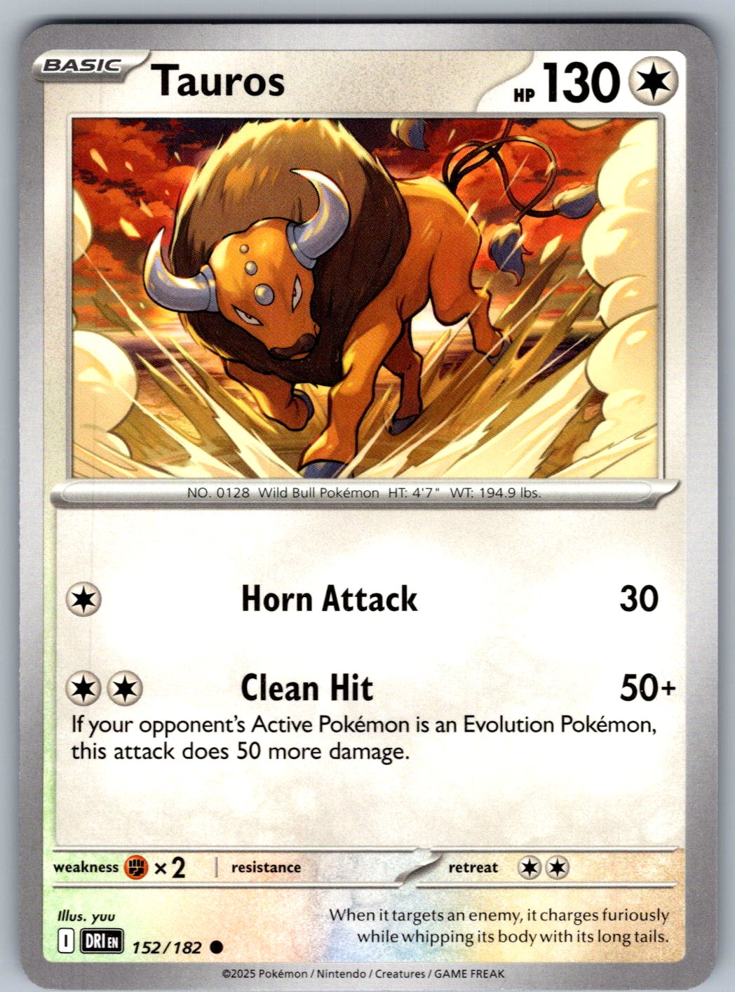 Tauros 152/182 Destined Rivals Pokemon