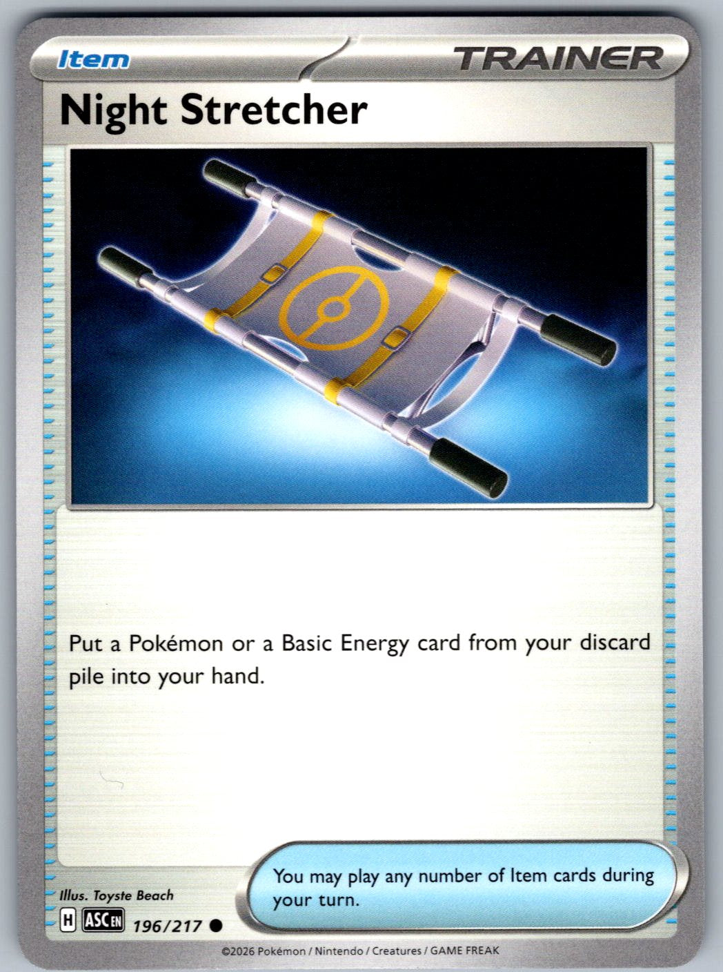 Night Stretcher 196/217 Ascended Heroes Pokemon