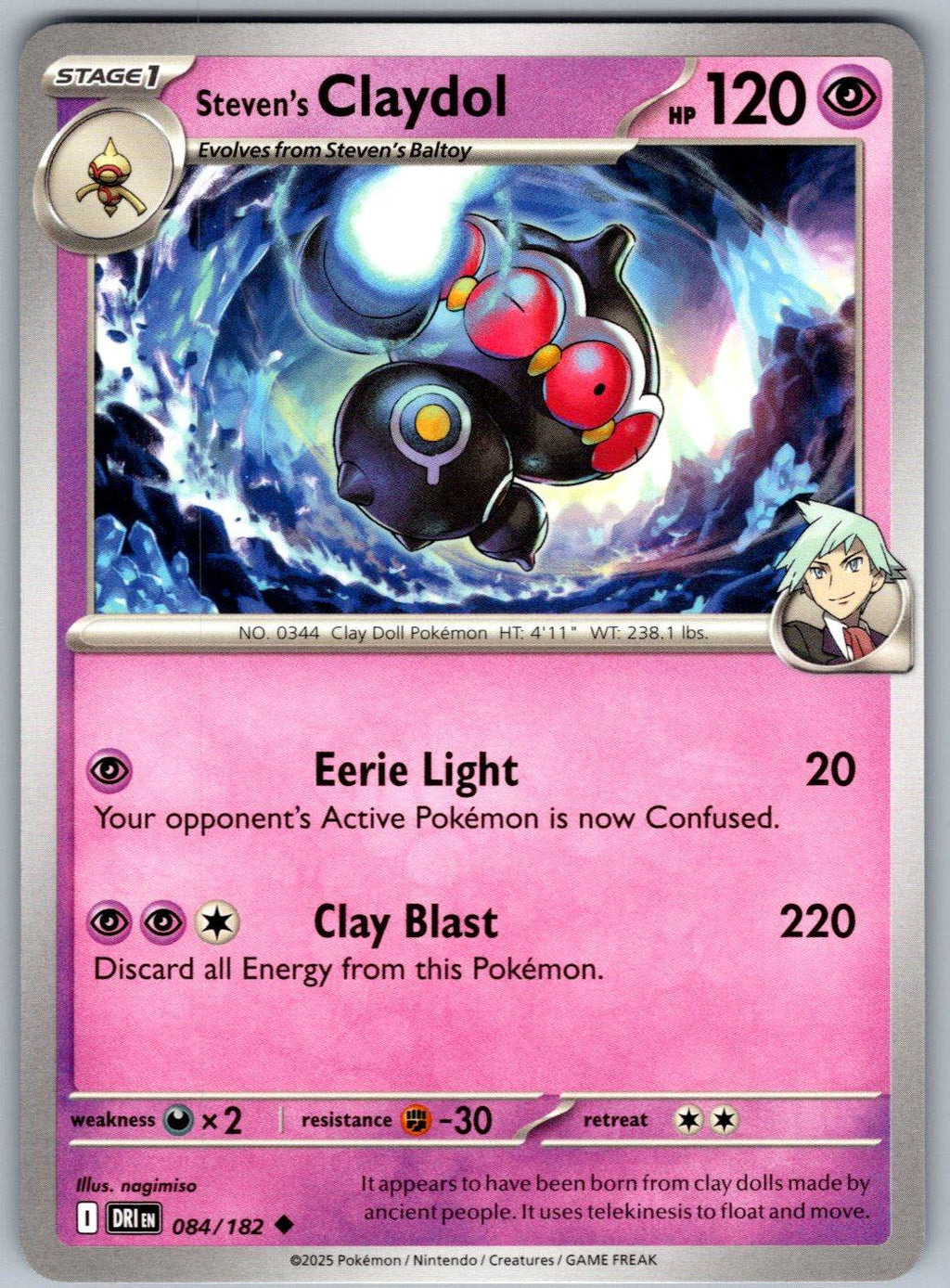 Steven's Claydol 084/182 Destined Rivals Pokemon