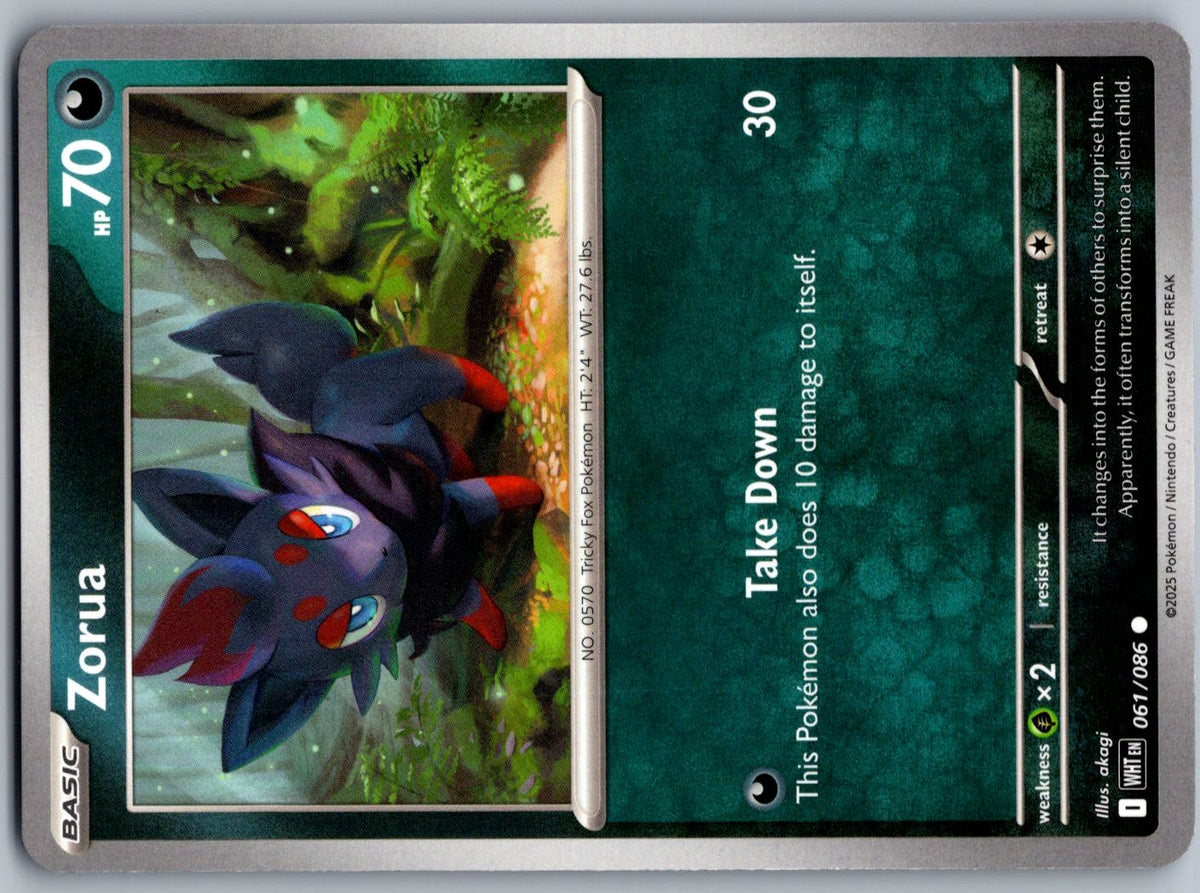 Zorua 061/086 White Flare Pokemon