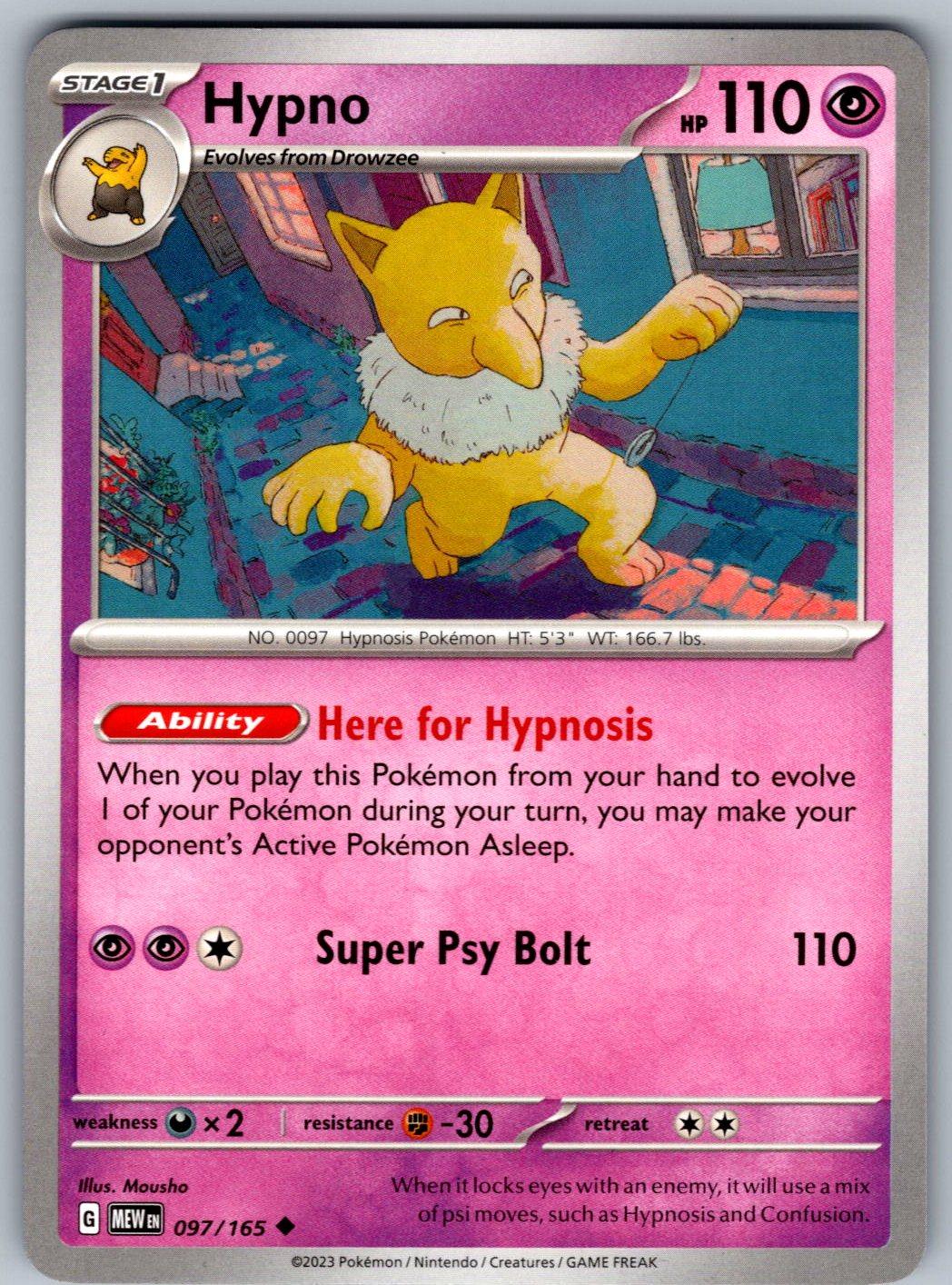 Hypno 097/165 151 Pokemon