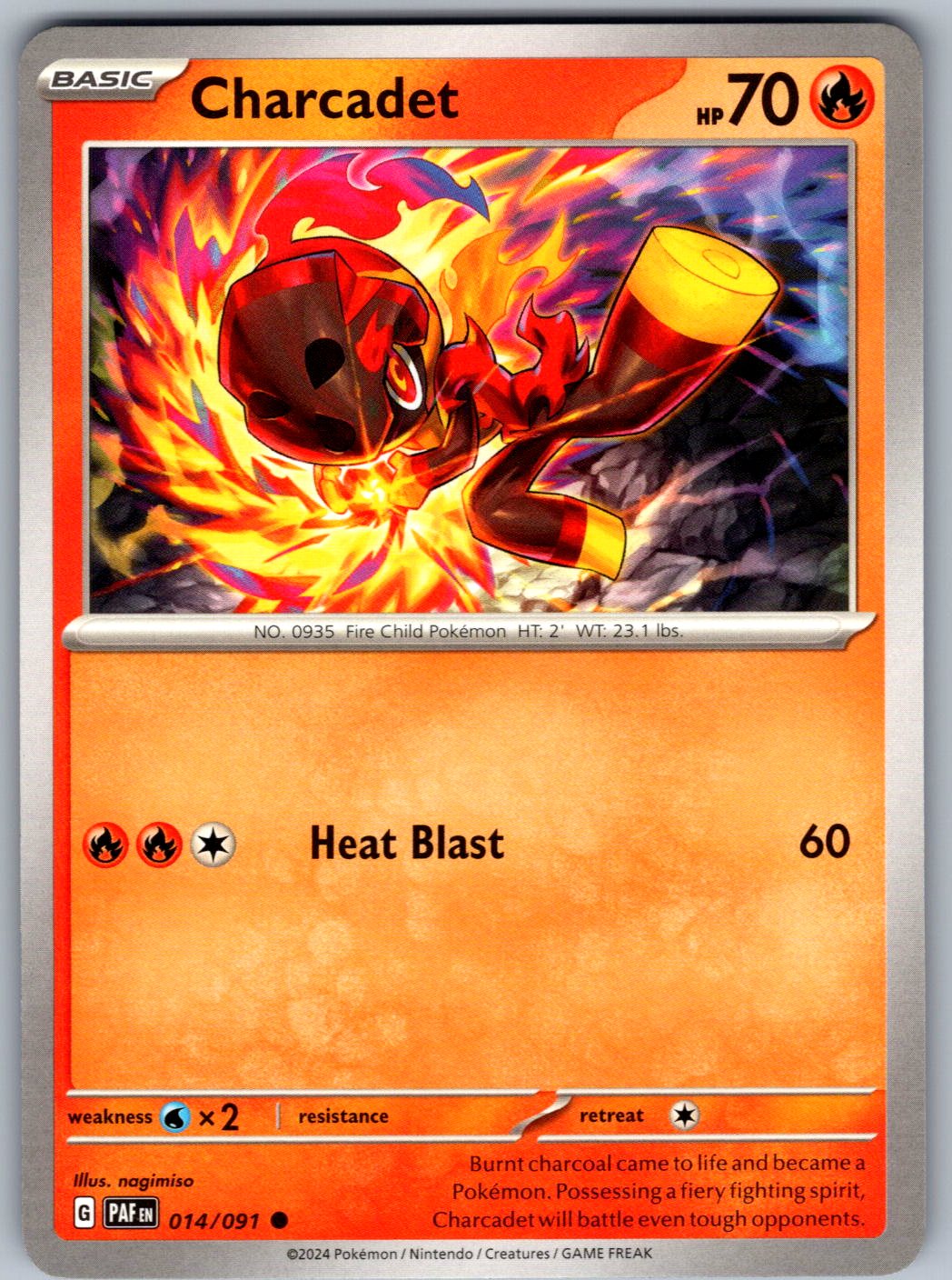 Charcadet 014/091 Paldean Fates Pokemon