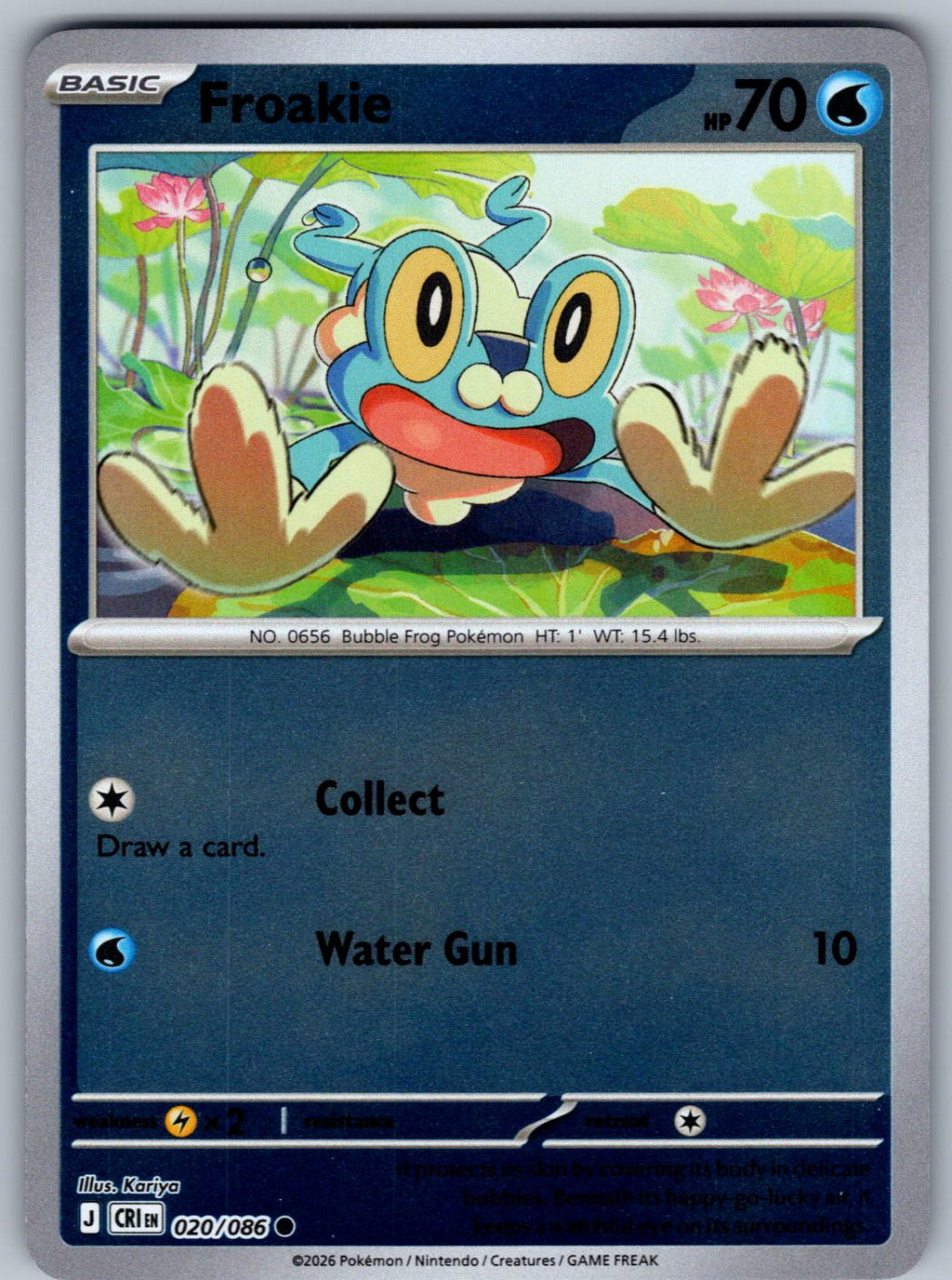 Froakie 020/086 Chaos Rising Pokemon Reverse Holo