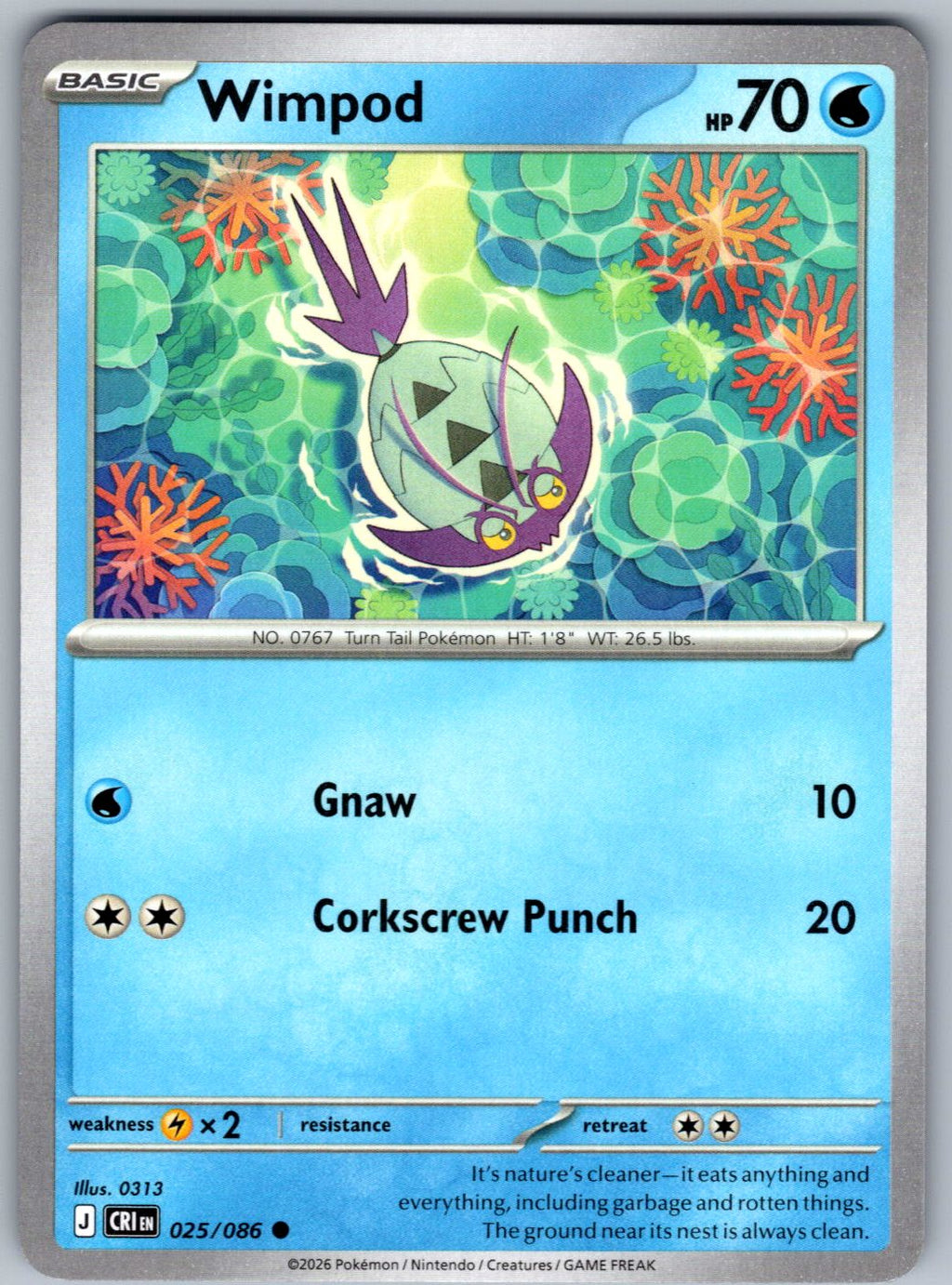 Wimpod 025/086 Chaos Rising Pokemon