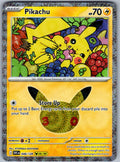 Pikachu 048/128 ME: 30th Celebration Pokemon Holo