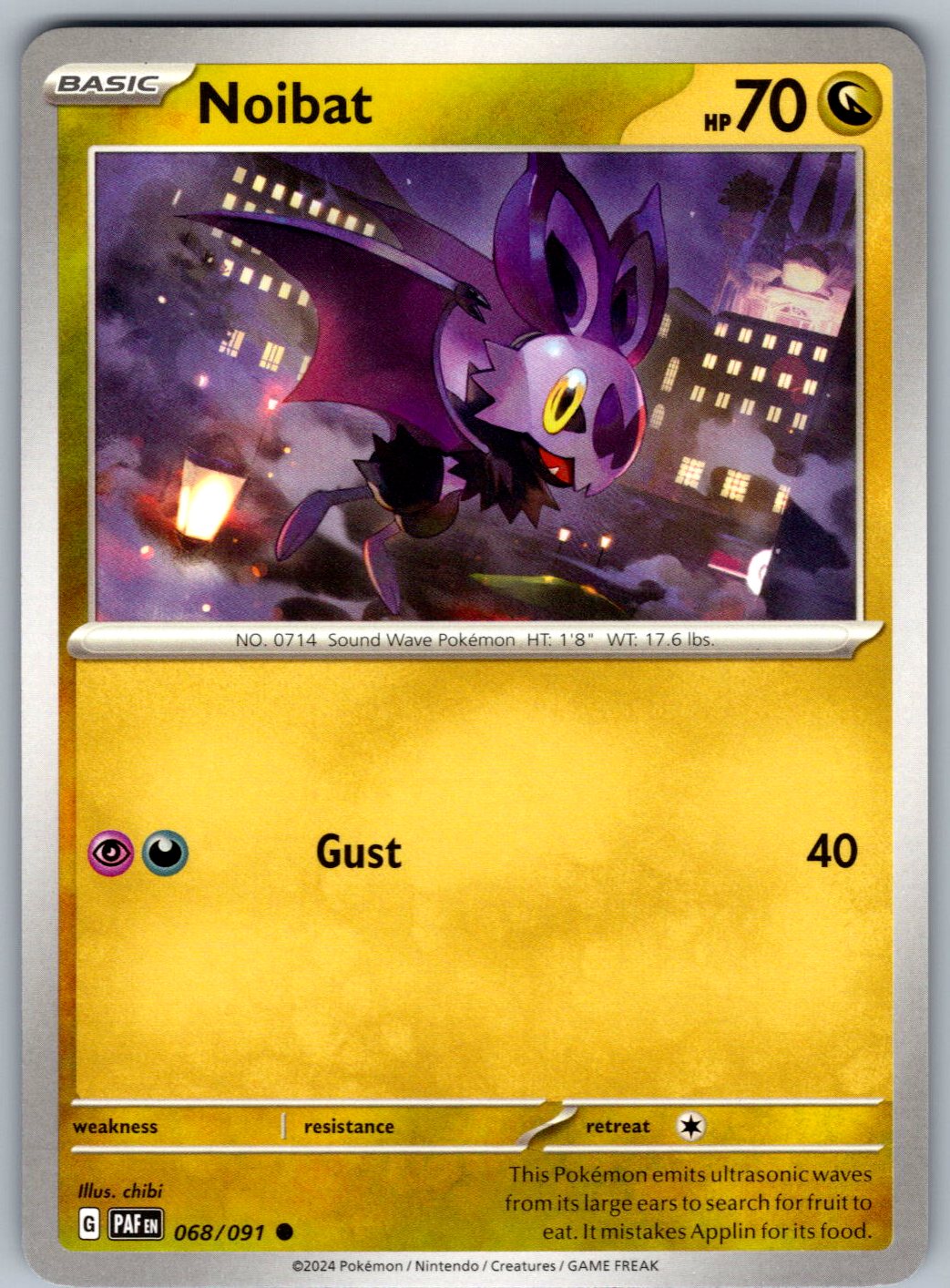 Noibat 068/091 Paldean Fates Pokemon