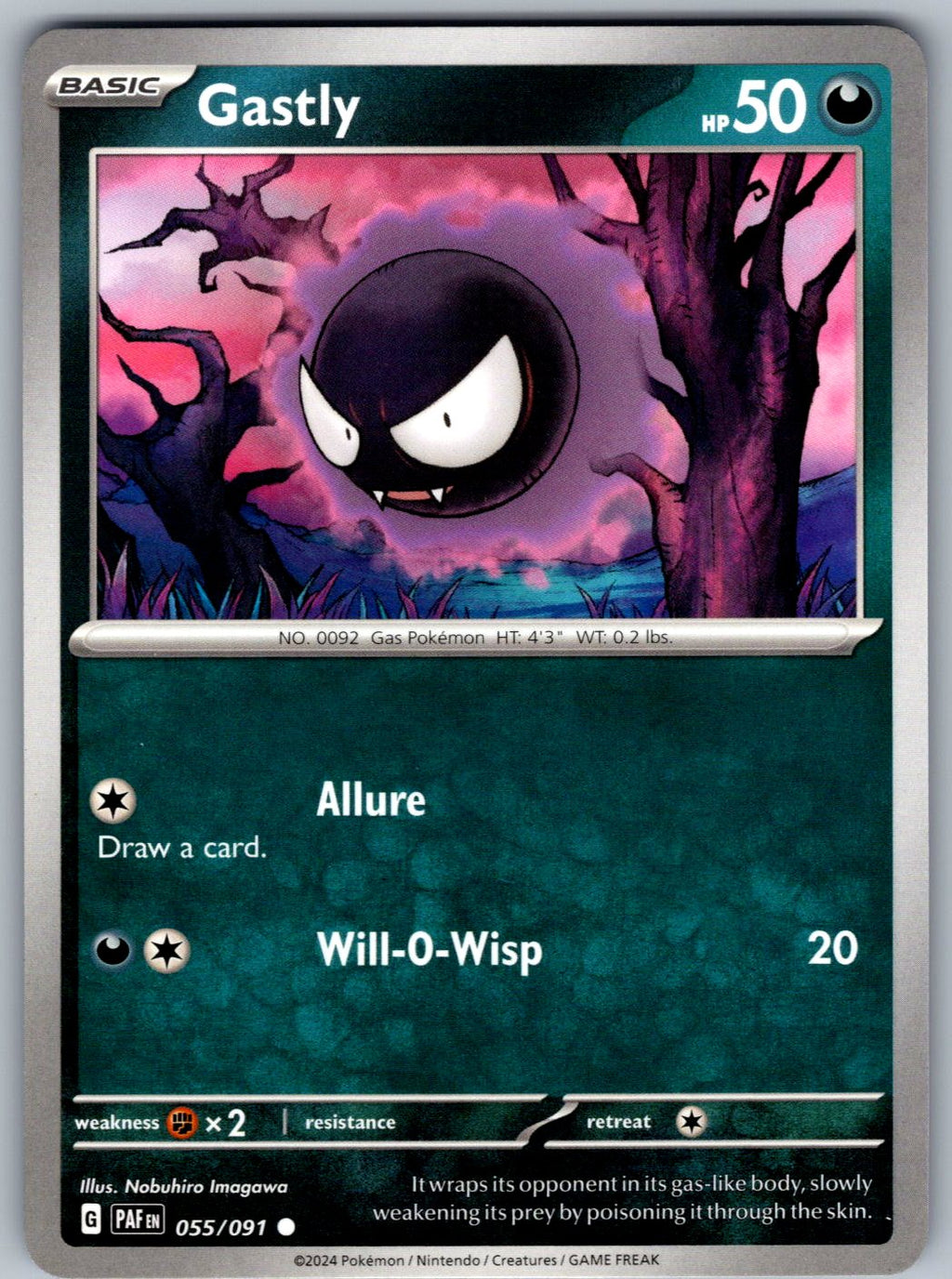 Gastly 055/091 Paldean Fates Pokemon