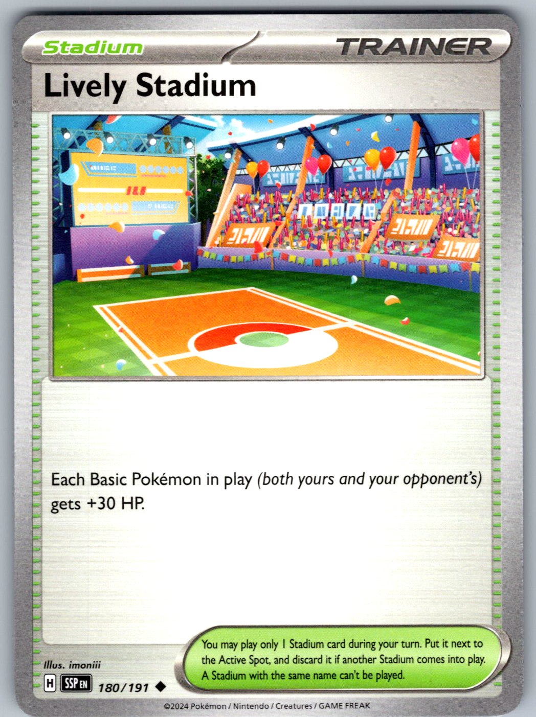 Lively Stadium 180/191 Surging Sparks Pokemon