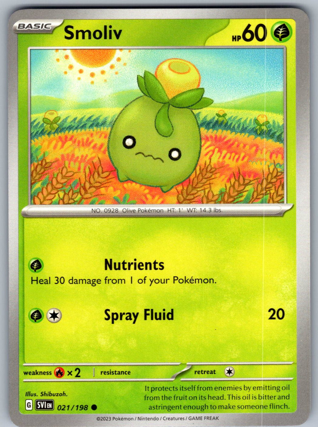 Smoliv 021/198 Scarlet & Violet Pokemon