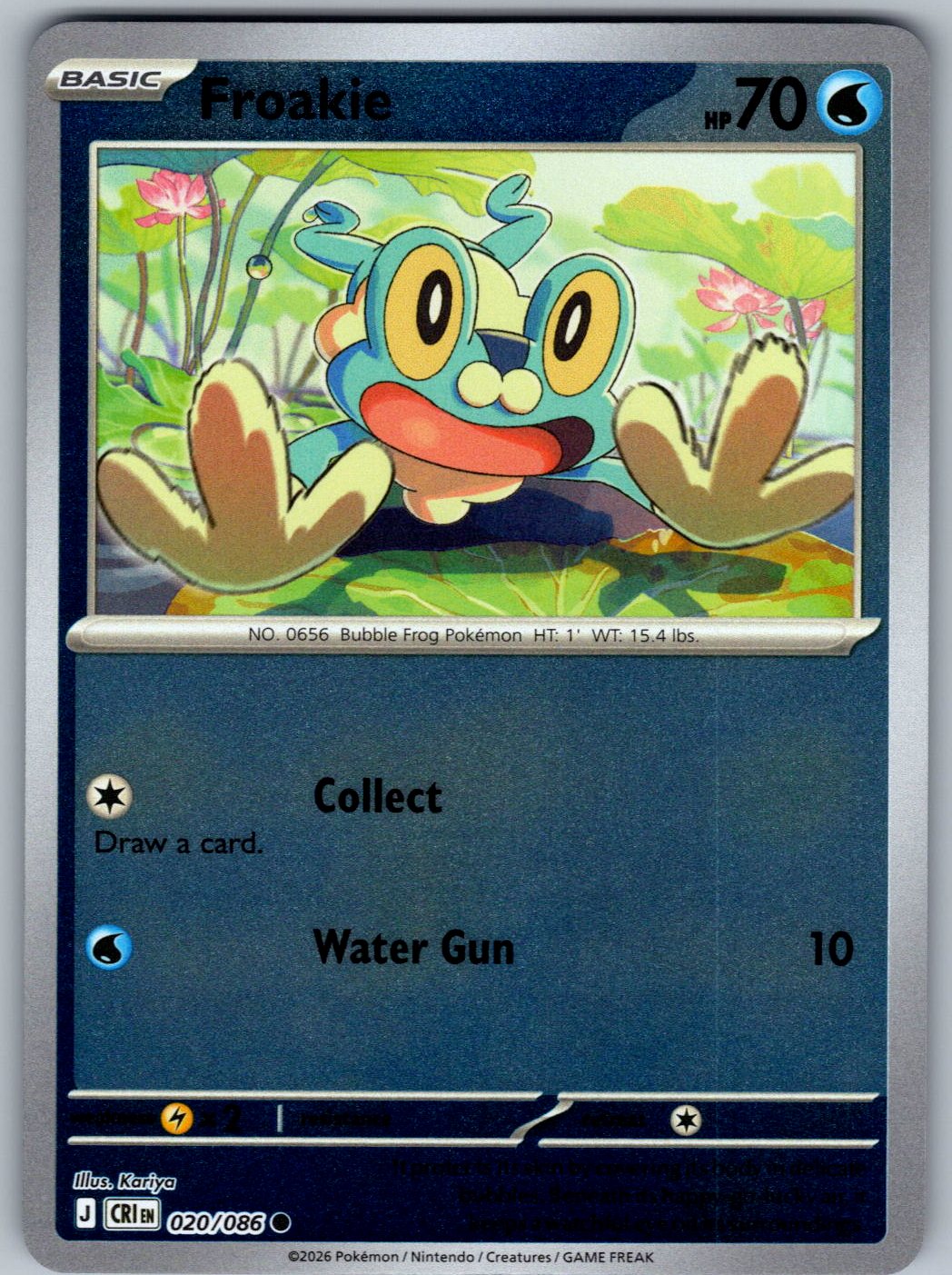 Froakie 020/086 Chaos Rising Pokemon Reverse Holo