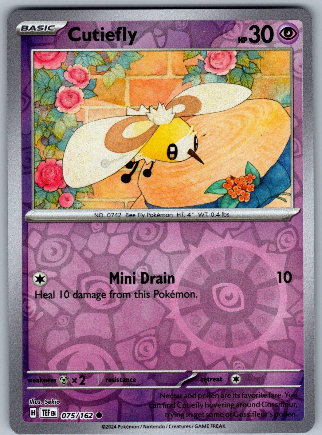 Cutiefly 075/162 Temporal Forces Pokemon Reverse Holo
