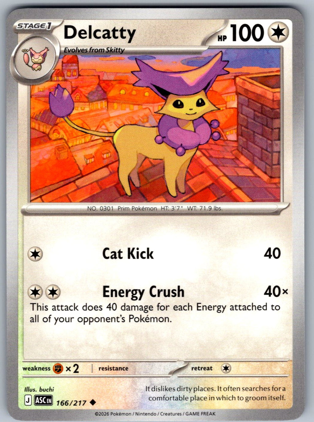 Delcatty 166/217 Ascended Heroes Pokemon