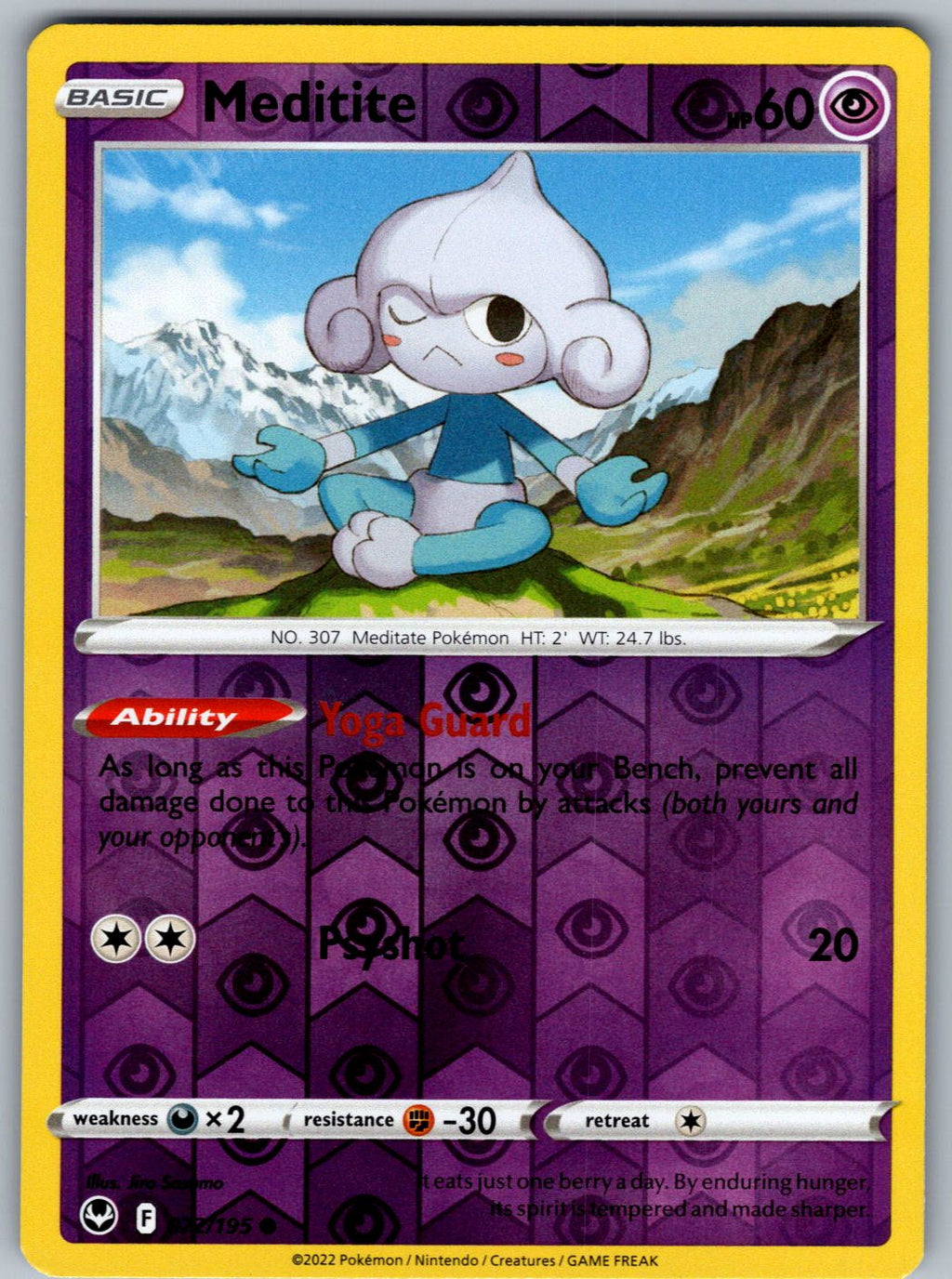 Meditite 072/195 Silver Tempest Pokemon Reverse Holo