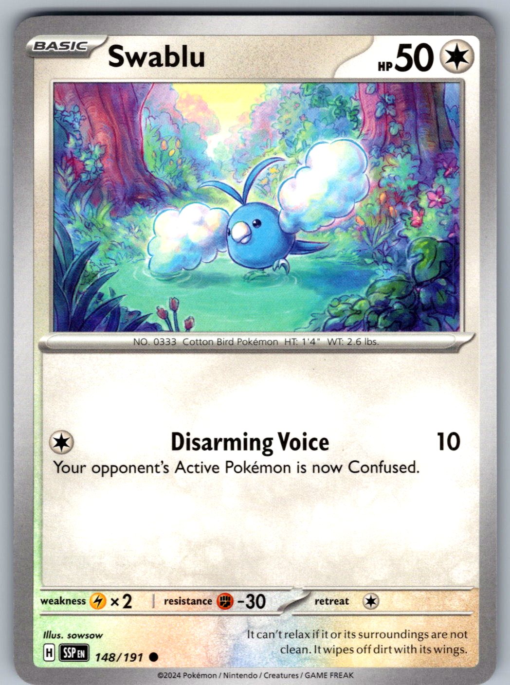 Swablu 148/191 Surging Sparks Pokemon
