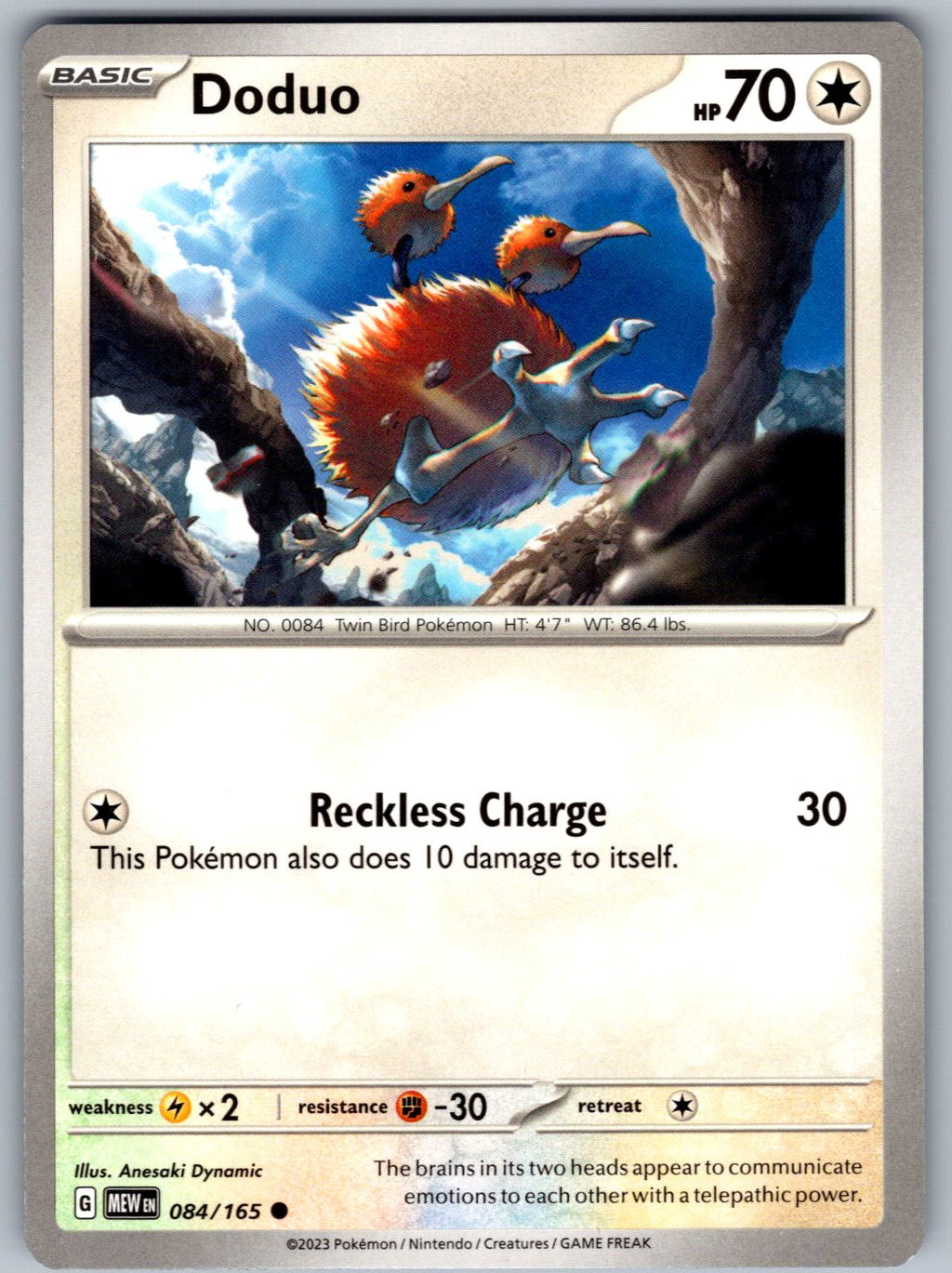 Doduo 084/165 151 Pokemon
