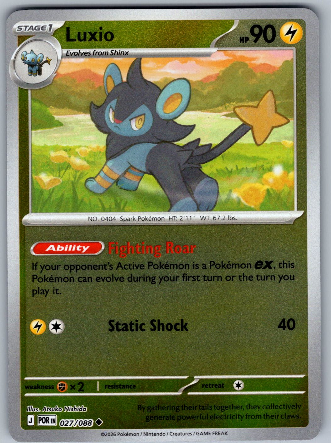 Luxio 027/088 Perfect Order Pokemon Reverse Holo