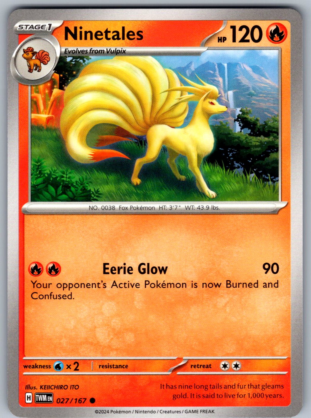 Ninetales 027/167 Twilight Masquerade Pokemon