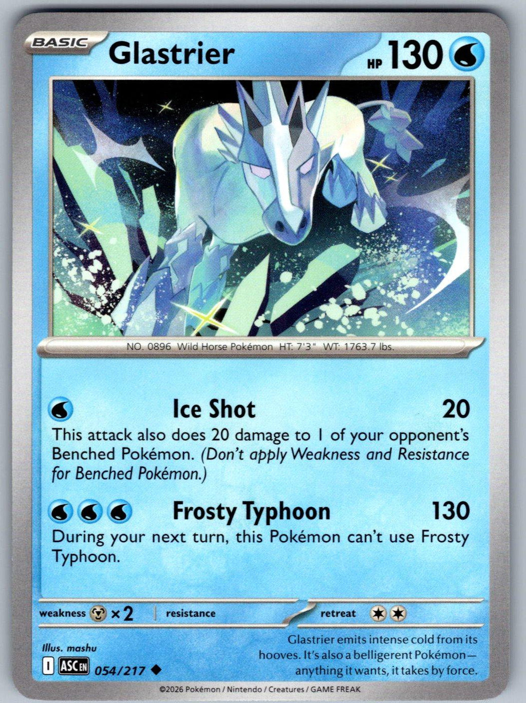 Glastrier 054/217 Ascended Heroes Pokemon