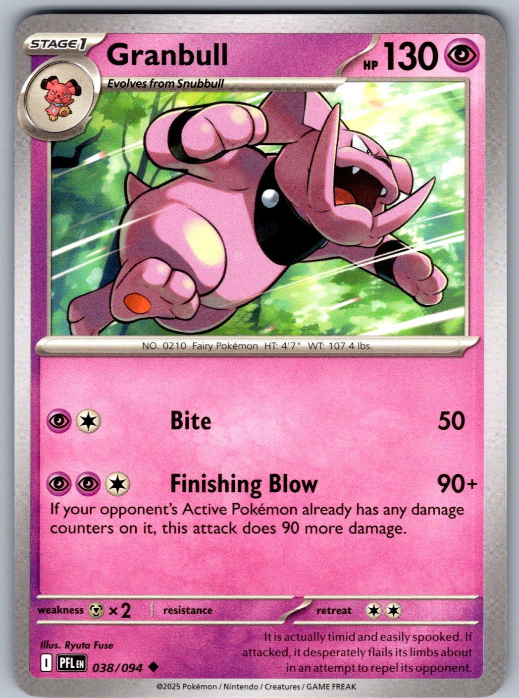 Granbull 038/094 Phantasmal Flames Pokemon