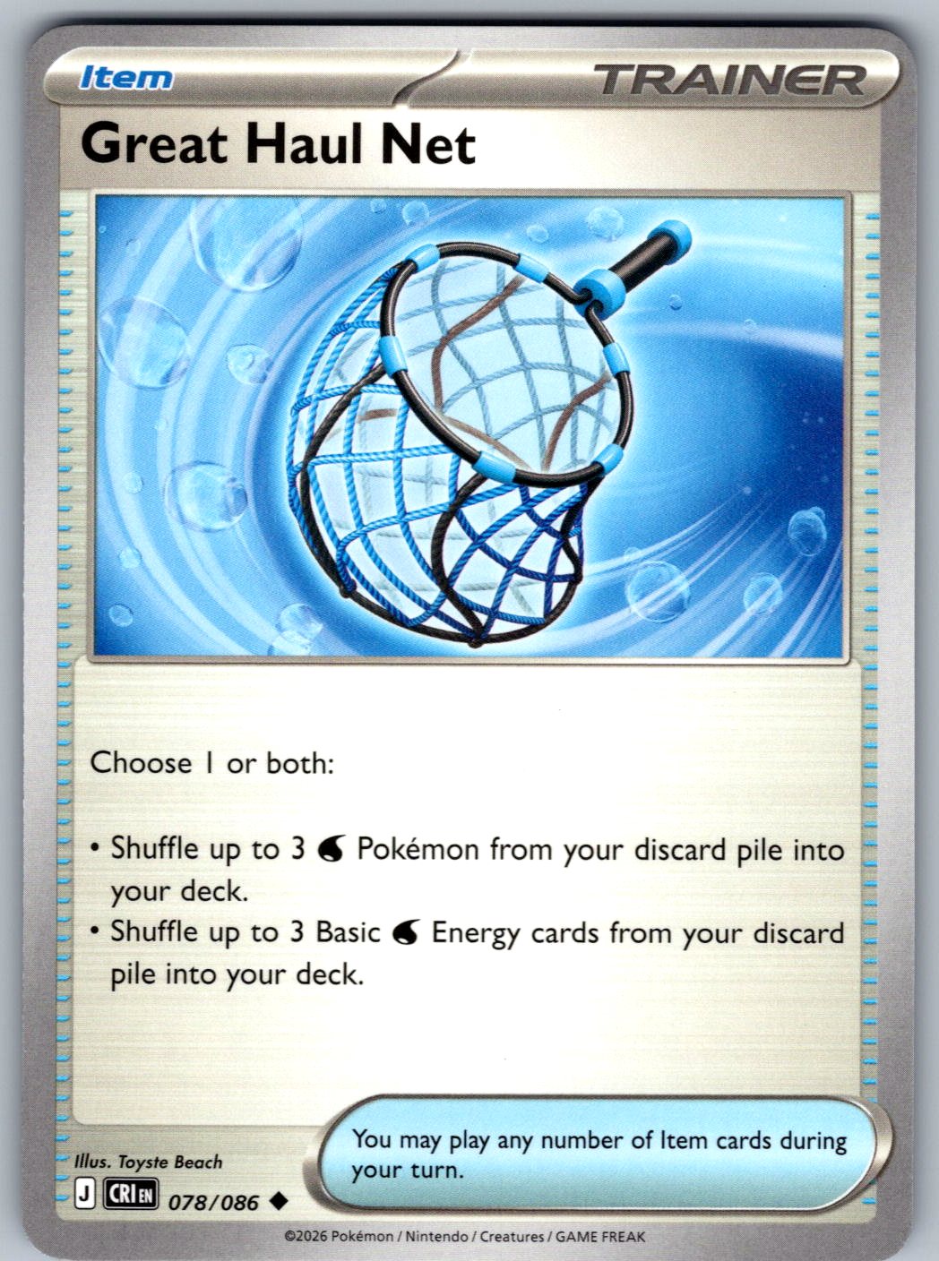 Great Haul Net 078/086 Chaos Rising Pokemon