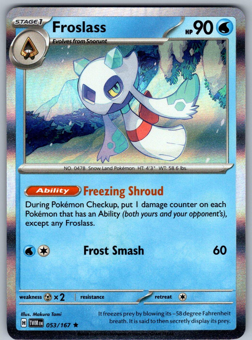Froslass 053/167 Twilight Masquerade Pokemon Holo
