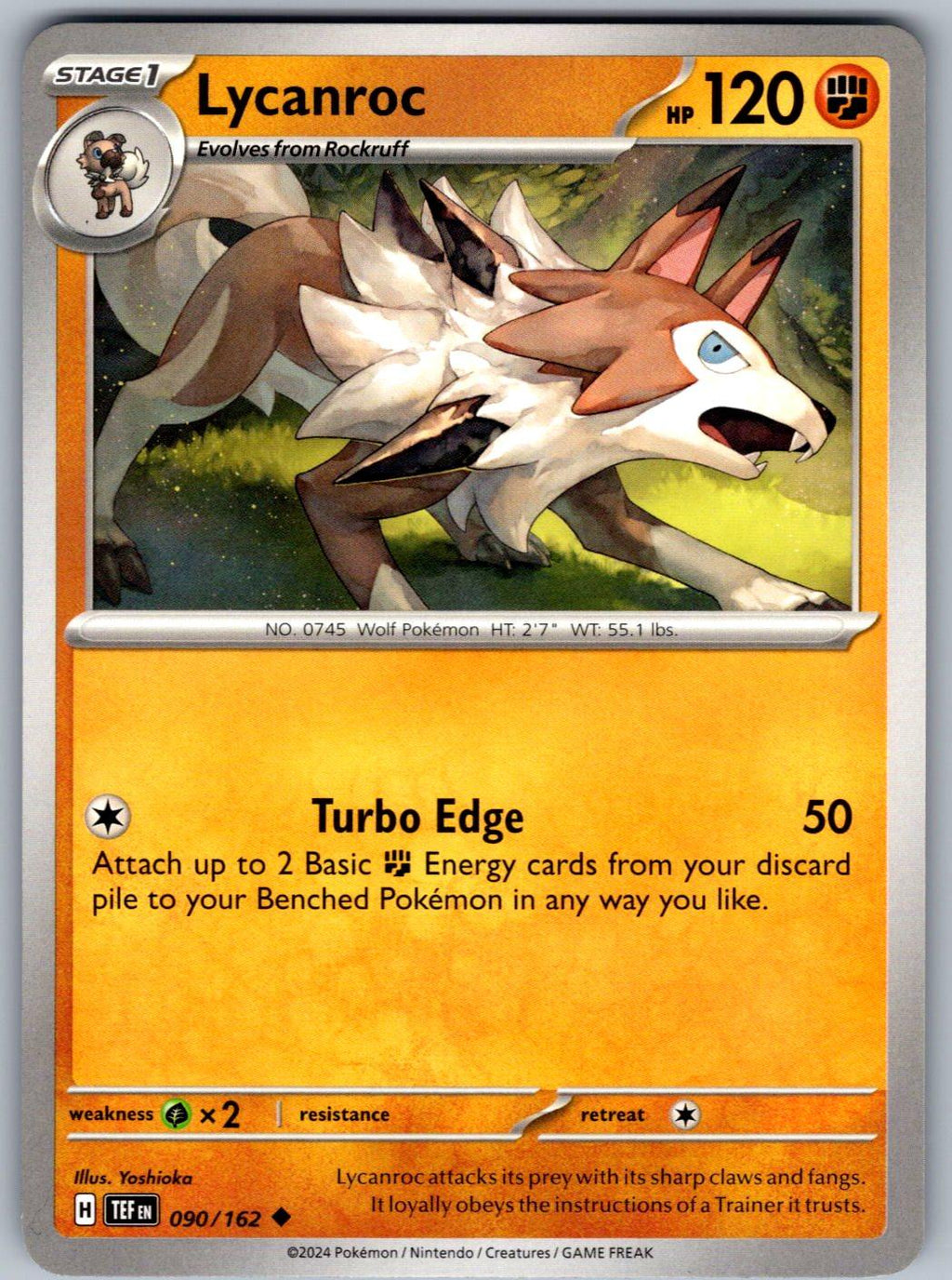 Lycanroc 090/162 Temporal Forces Pokemon