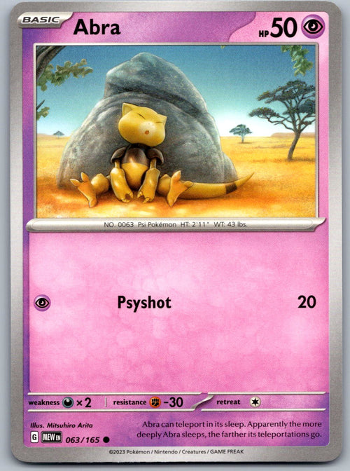 Abra 063/165 151 Pokemon